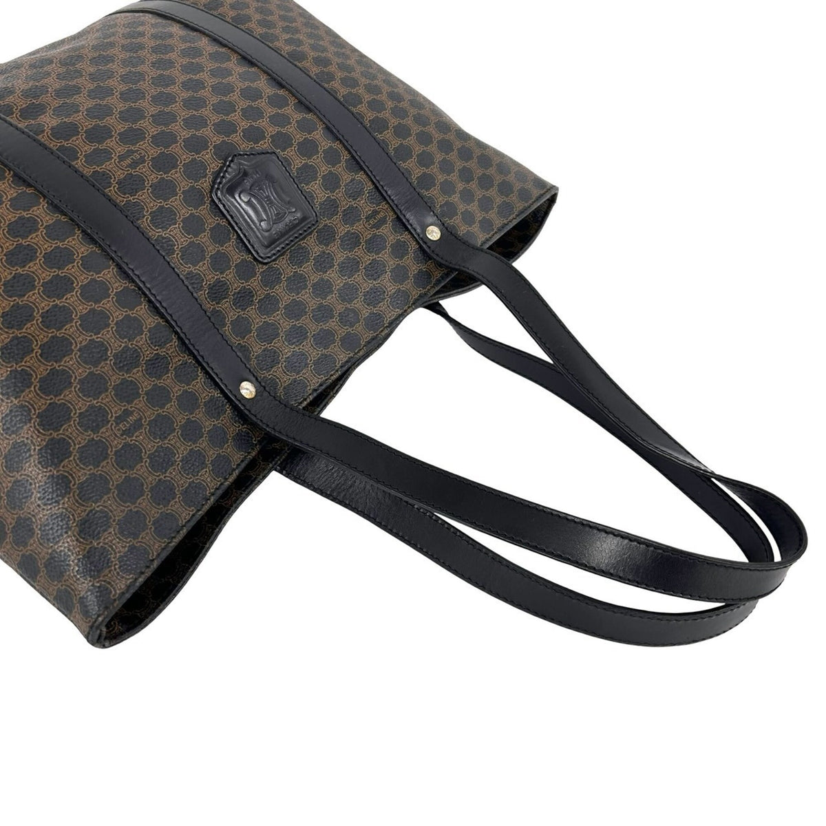 Celine Black Brown Leather Pvc Shoulder Bag Tote Bag (Pre-Owned)
