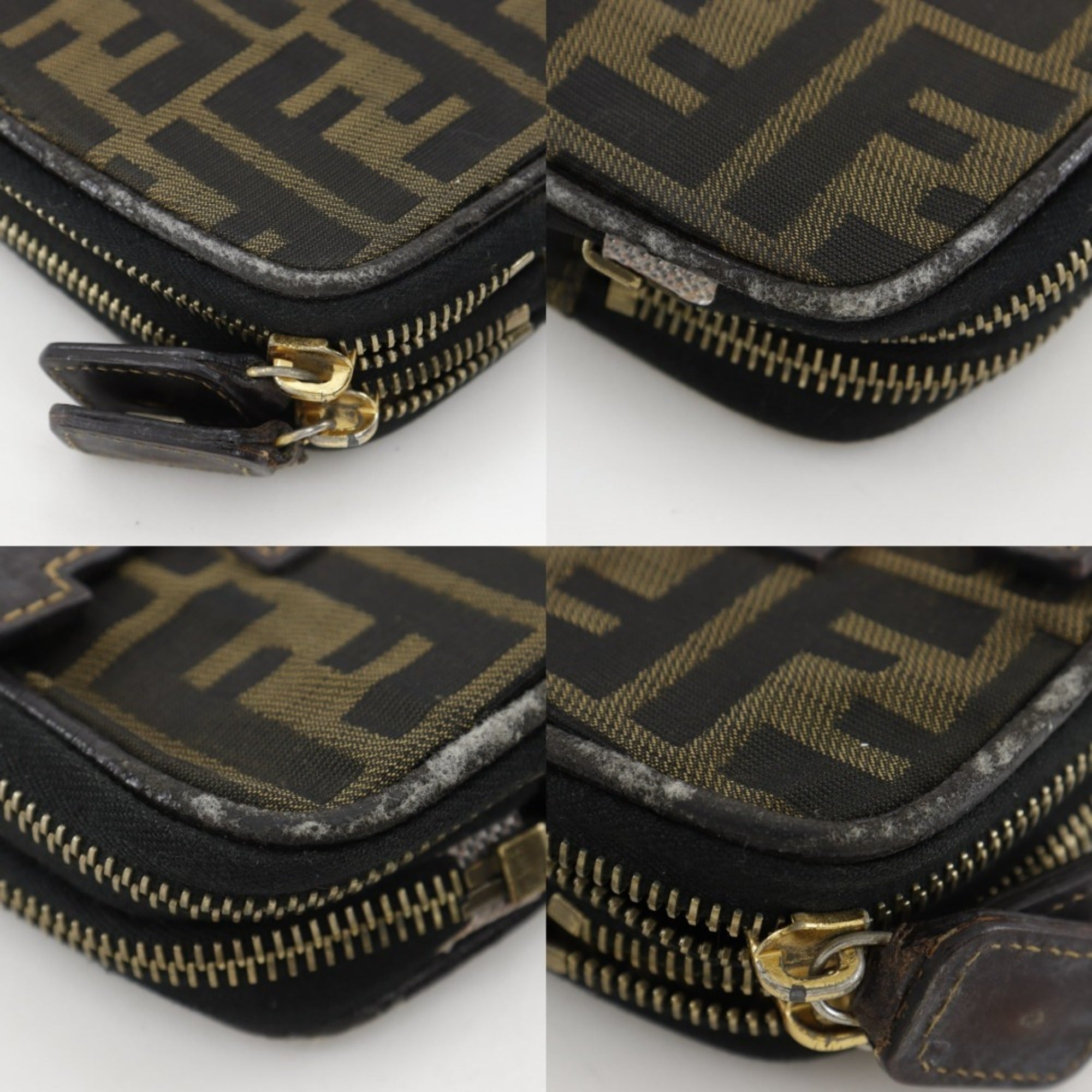 Fendi Brown Nylon Canvas Pouch (Pre-Owned)