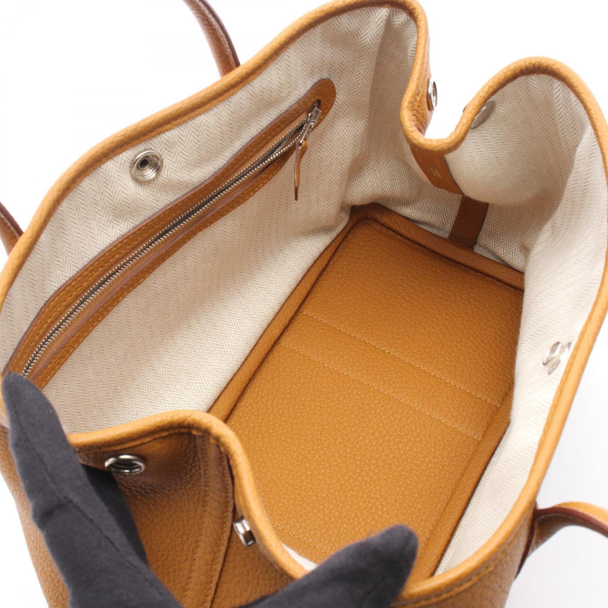 Hermes Brown Negonda Leather Handbag Tote Bag (Pre-Owned)