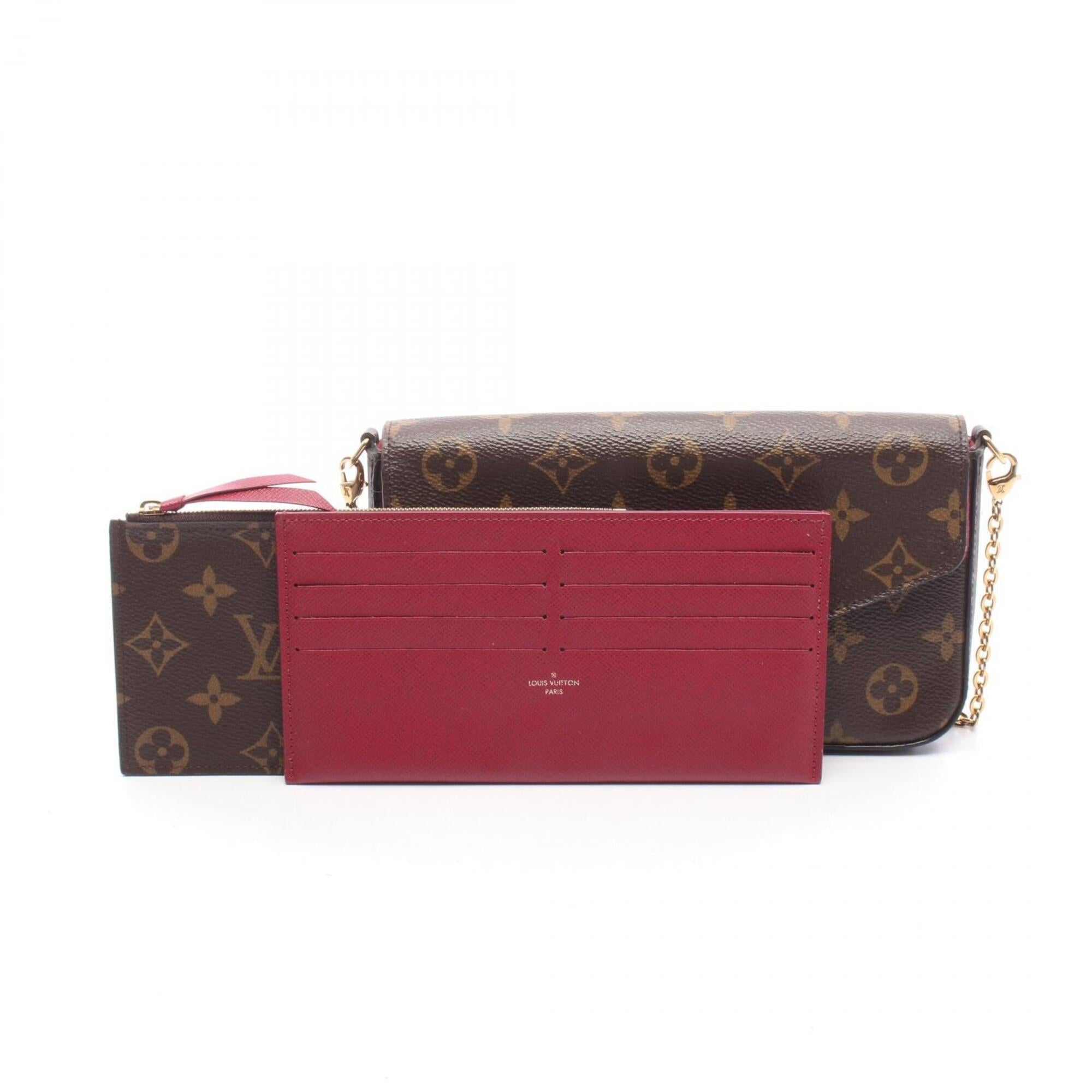 Louis Vuitton Brown Pvc Leather Handbag Pochette Shoulder Bag (Pre-Owned)