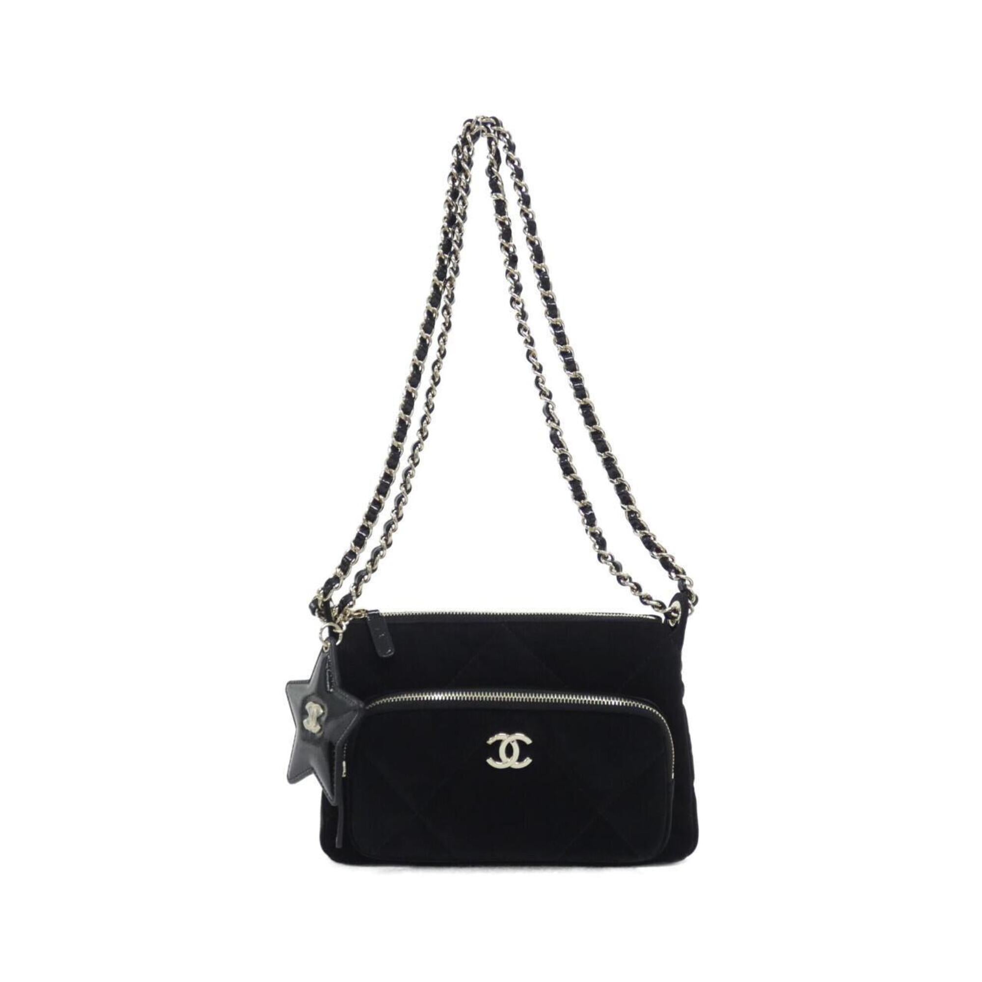 Chanel Black Handbag Shoulder Bag (Pre-Owned)