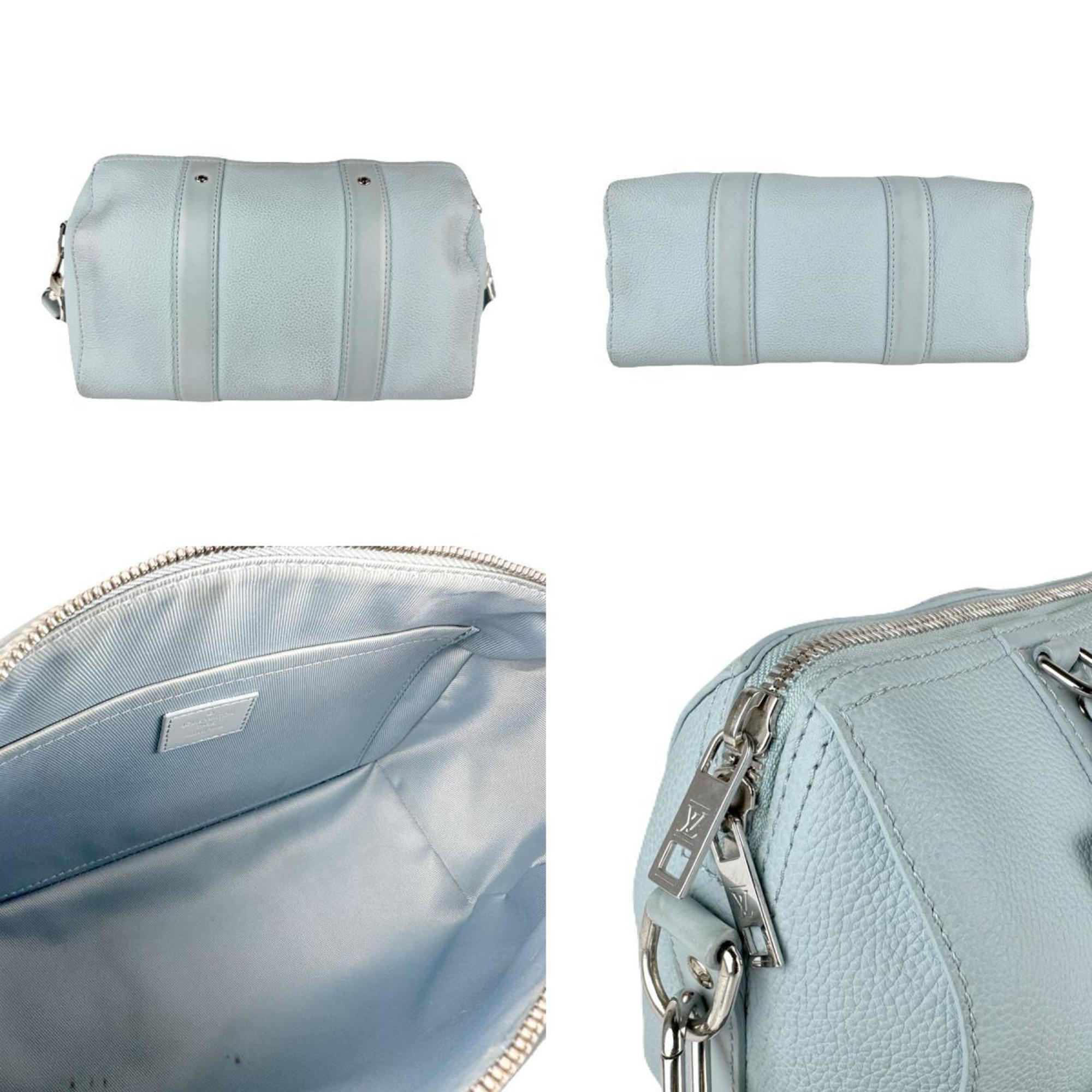 Louis Vuitton Light Blue Leather Shoulder Bag (Pre-Owned)