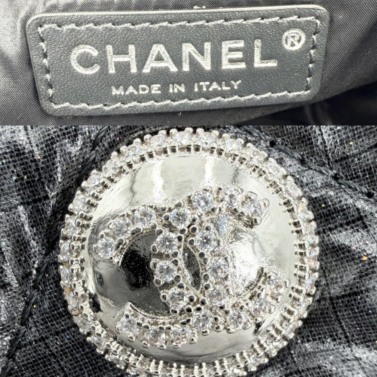 Chanel Matelasse Gray Nylon Backpack (Pre-Owned)