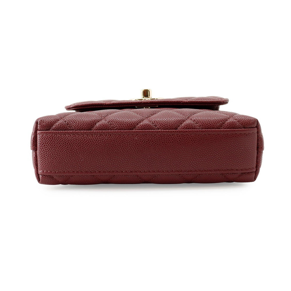 Chanel Matelasse Bordeaux Grained Calfskin Handbag (Pre-Owned)