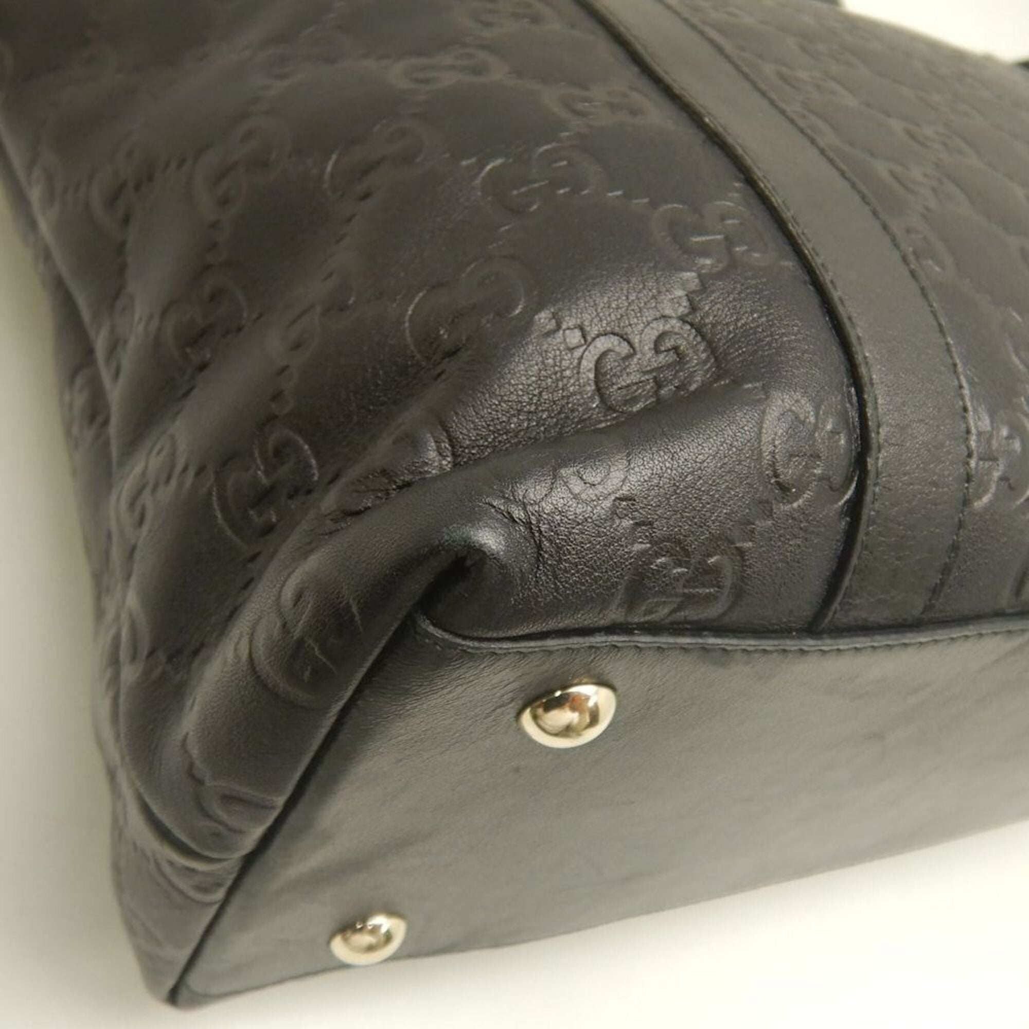 Gucci Black Leather Tote Bag (Pre-Owned)