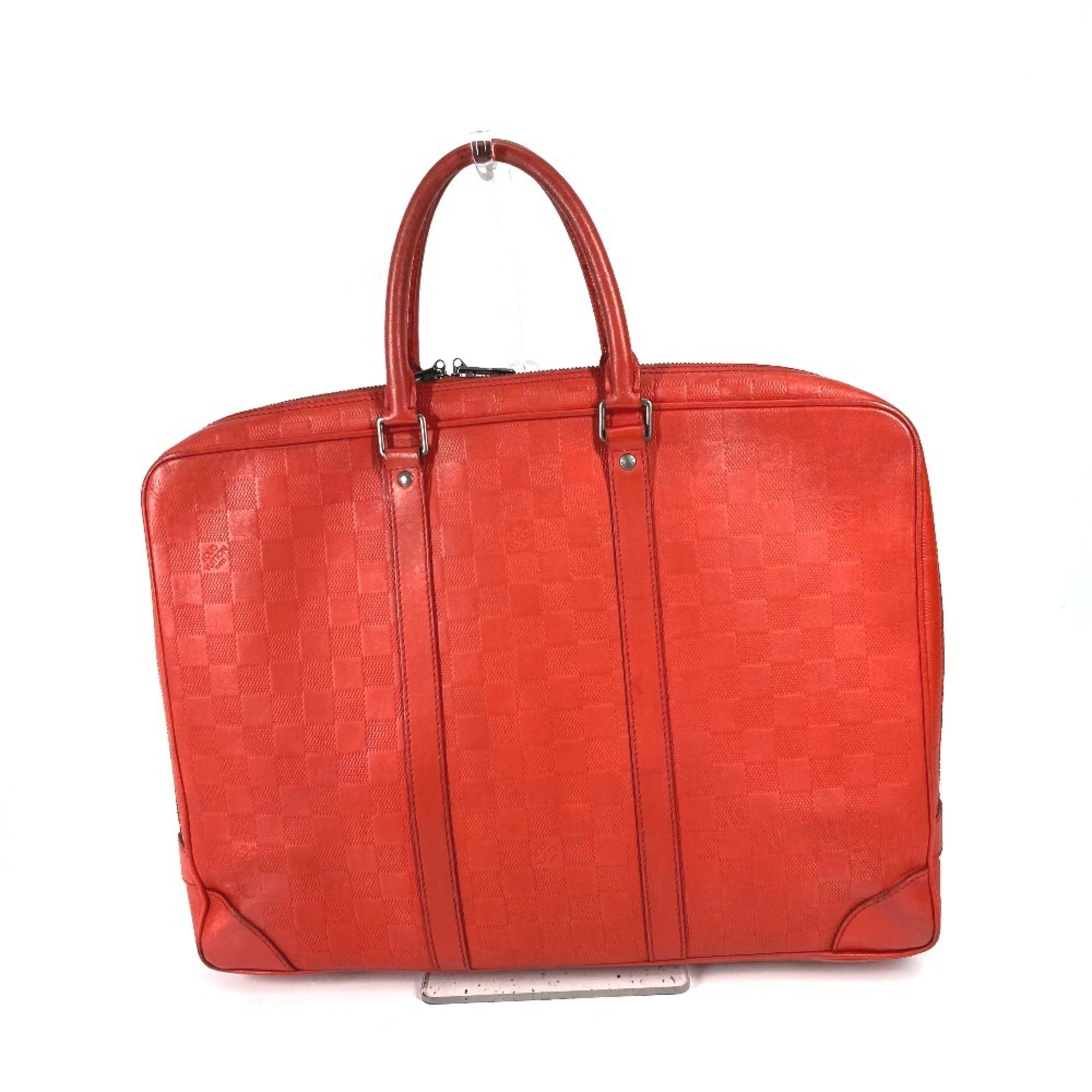 Louis Vuitton Galle Red Color Damier Infini Handbag Tote Bag (Pre-Owned)