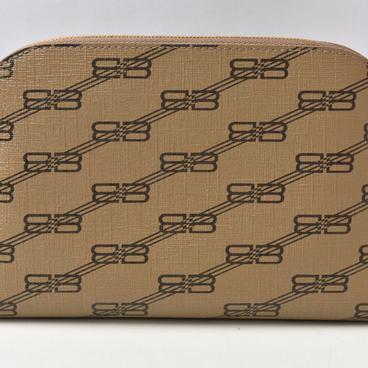 Balenciaga Brown Coated Canvas Pouch (Pre-Owned)