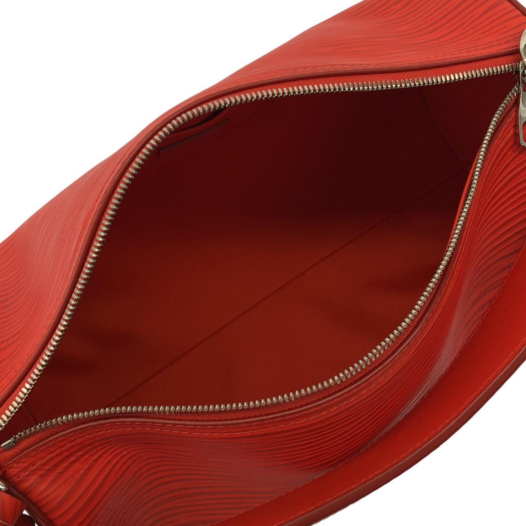 Louis Vuitton Red Color Leather Shoulder Bag (Pre-Owned)