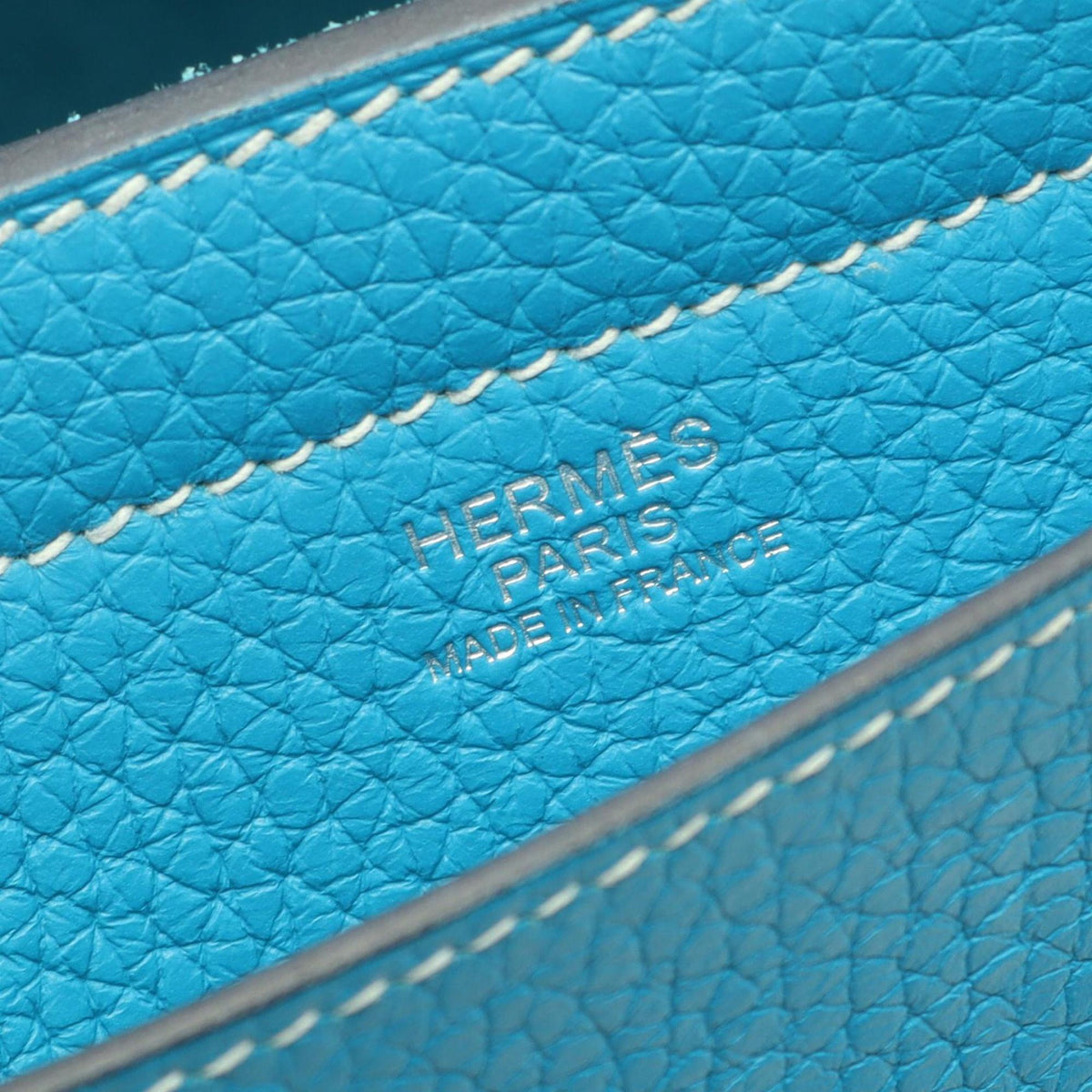 Hermes Blue Taurillon Clemence Leather Leather Tote Bag (Pre-Owned)