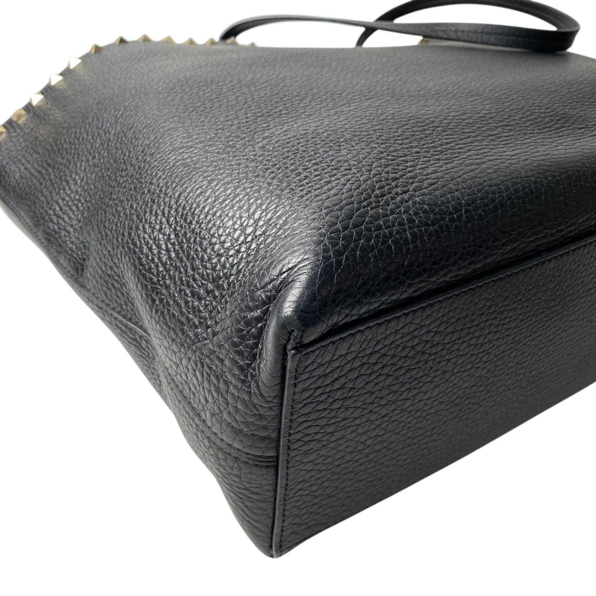Valentino Black Leather Tote Bag (Pre-Owned)
