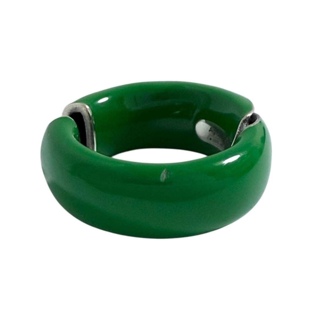 Bottega Veneta Green Band Ring (Pre-Owned)
