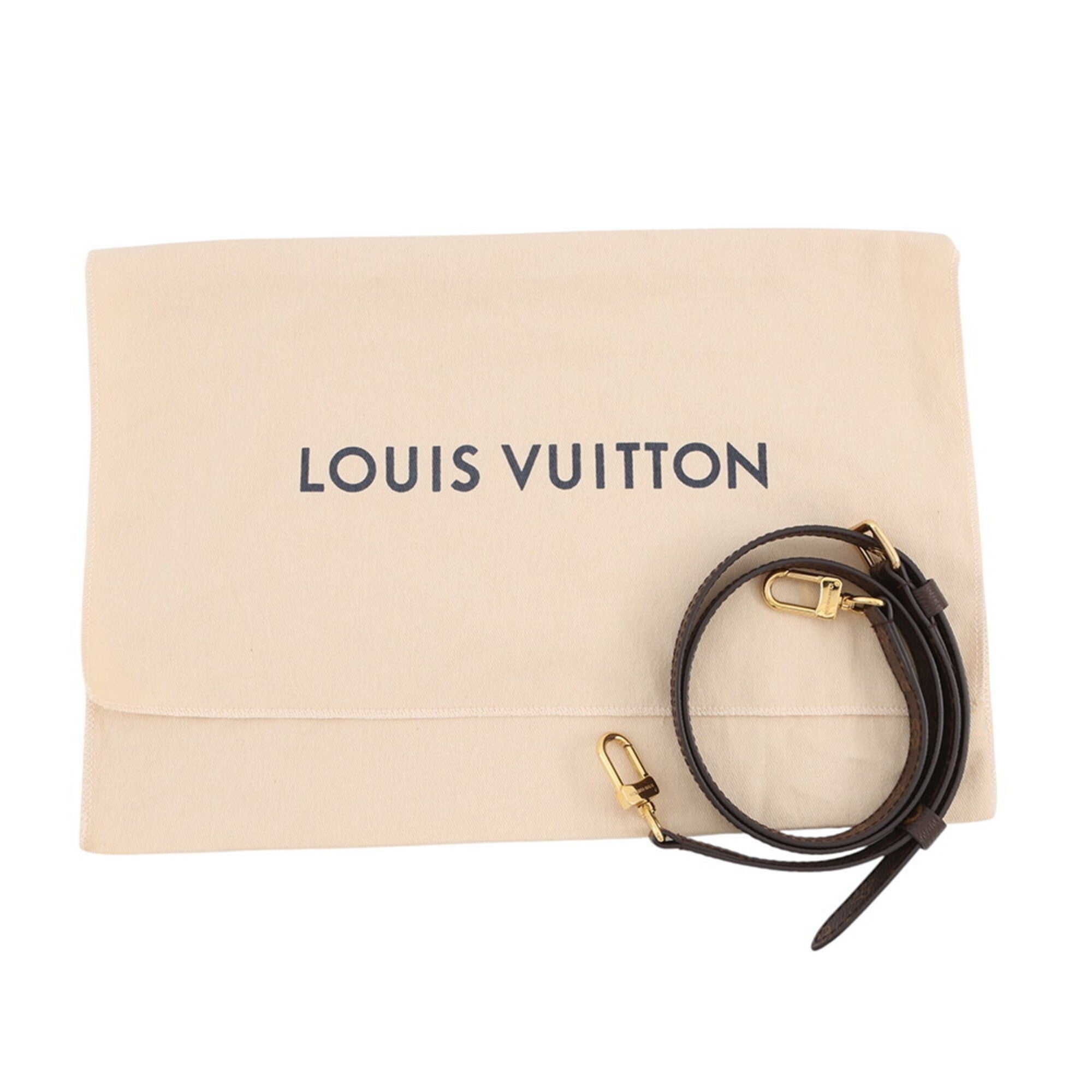 Louis Vuitton Brown Red Color Monogram Canvas Handbag Shoulder Bag (Pre-Owned)