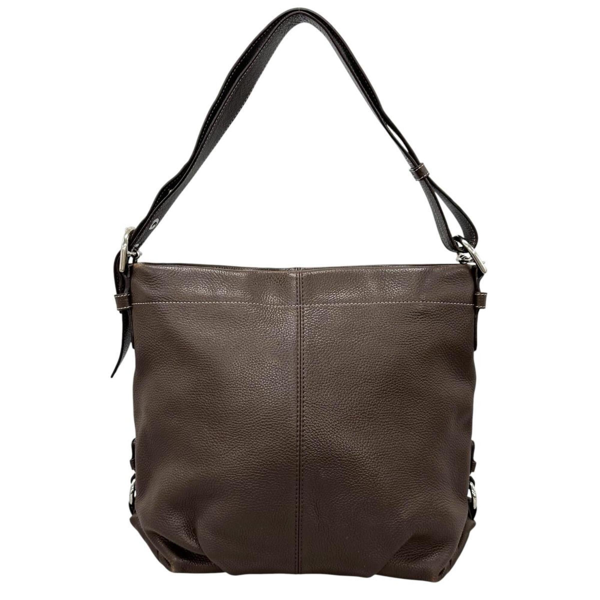 Coach Brown Leather Handbag Shoulder Bag (Pre-Owned)