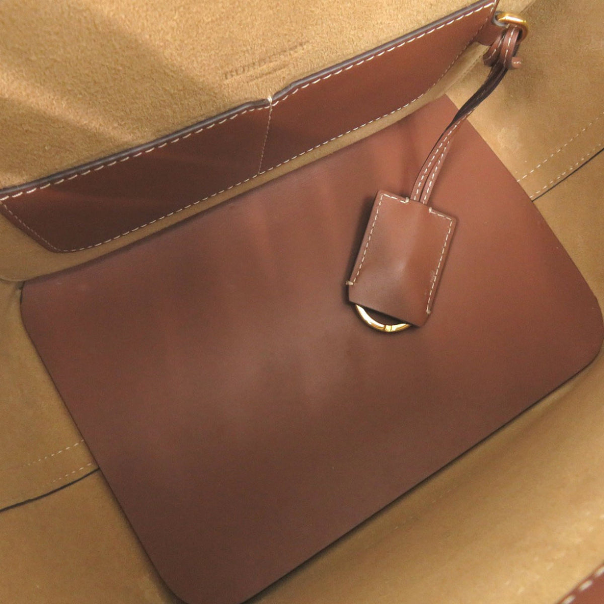 Burberry Brown Leather Handbag Shoulder Bag (Pre-Owned)