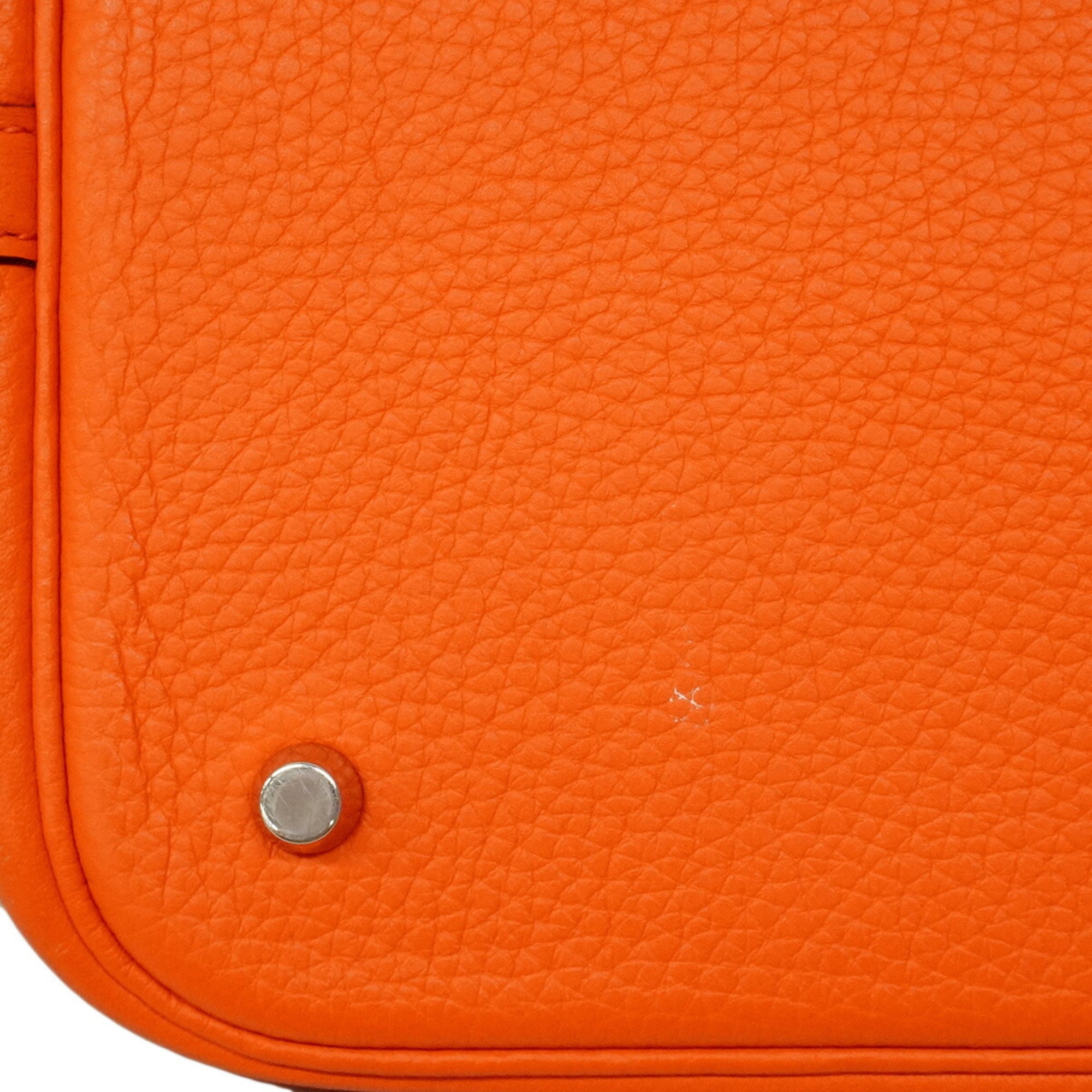 Hermes Capucine Taurillon Clemence Leather Handbag (Pre-Owned)