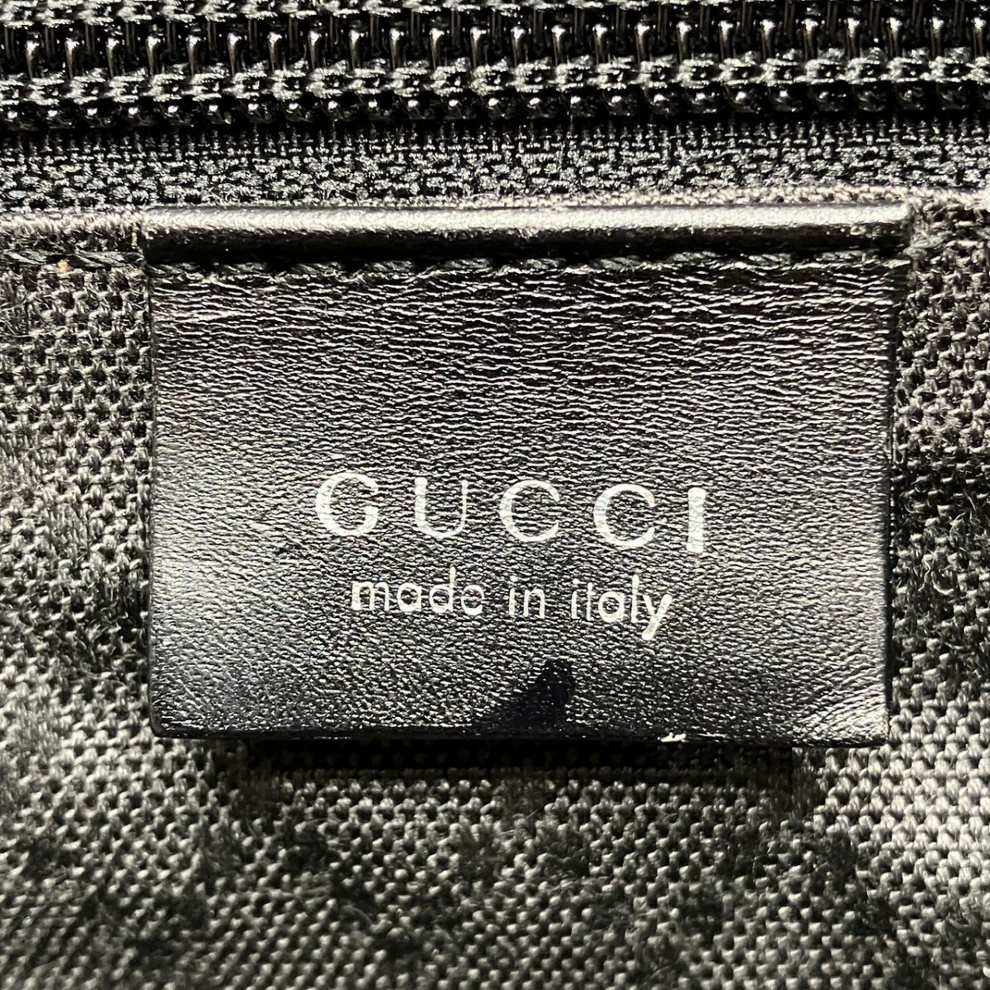 Gucci Black Canvas Leather Tote Bag (Pre-Owned)
