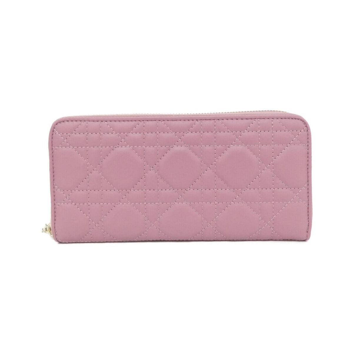 Christian Dior Pink Leather Long Wallet (Bi-Fold) (Pre-Owned)