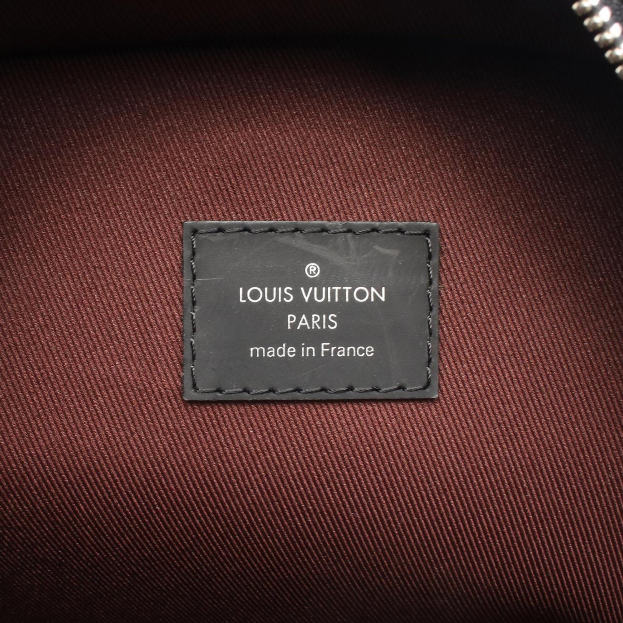 Louis Vuitton Black Brown Monogram Macassar Coated Canvas Pvc Coated Canvas Leather Backpack Handbag (Pre-Owned)
