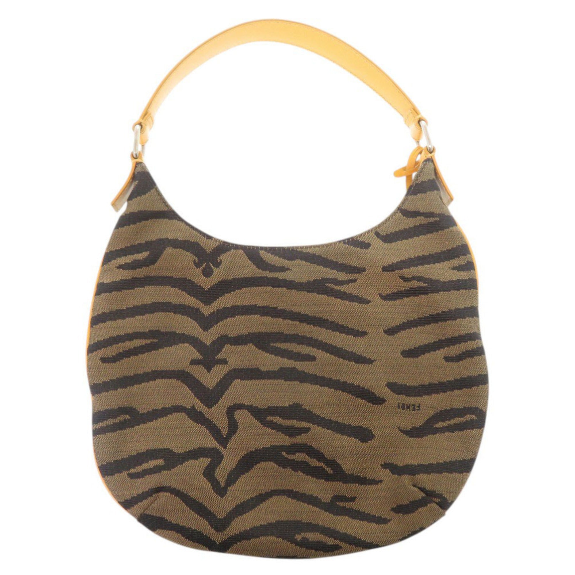 Fendi Brown Canvas Shoulder Bag (Pre-Owned)