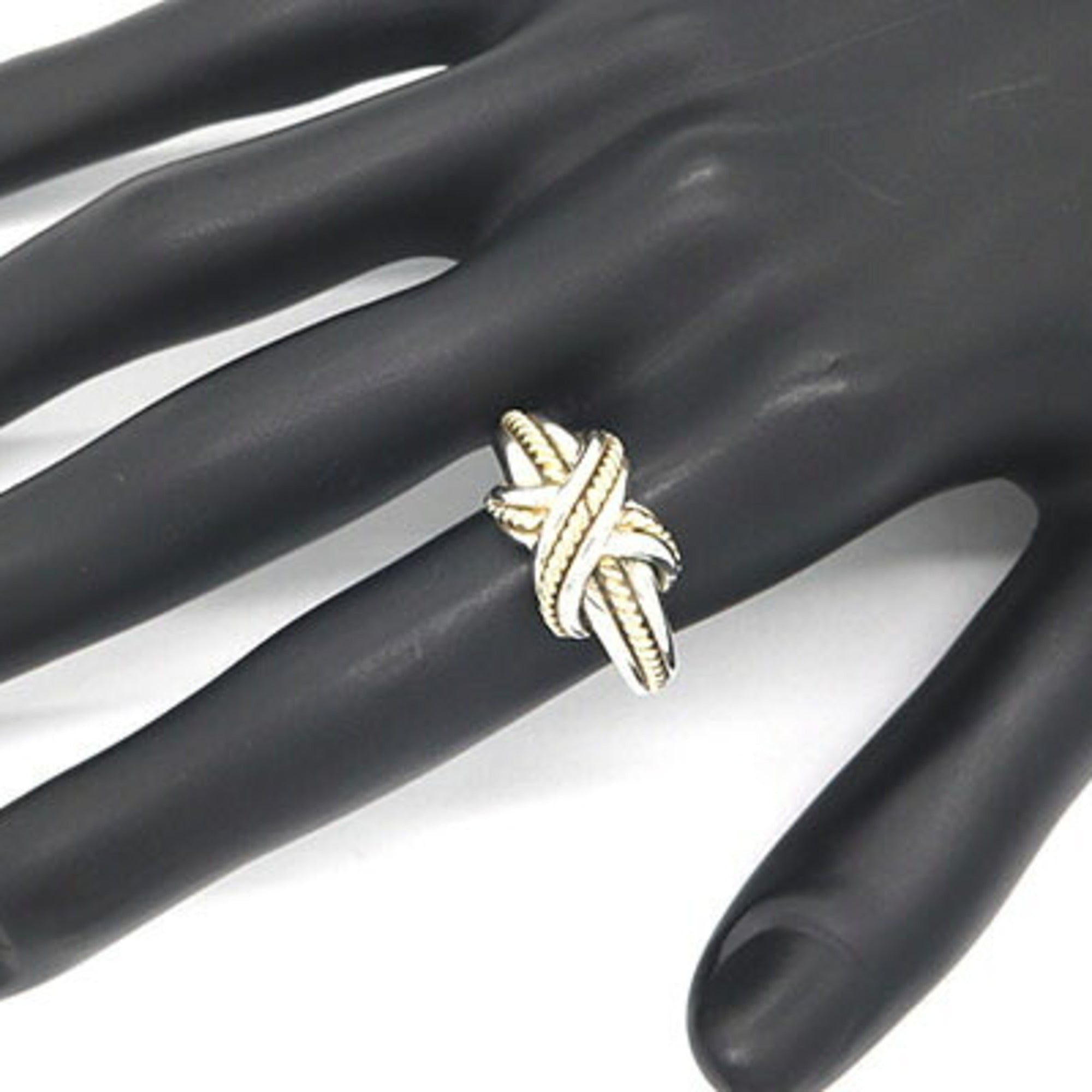 Tiffany Yellow Gold (18K) Sterling Silver 925 Band Ring (Pre-Owned)