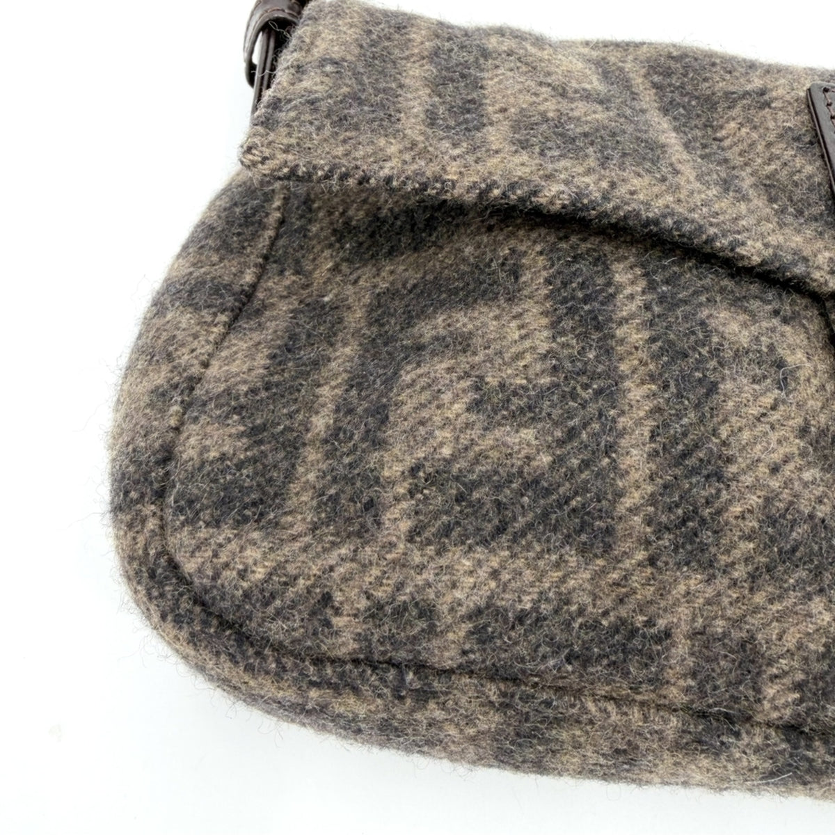 Fendi Brown Wool Handbag (Pre-Owned)