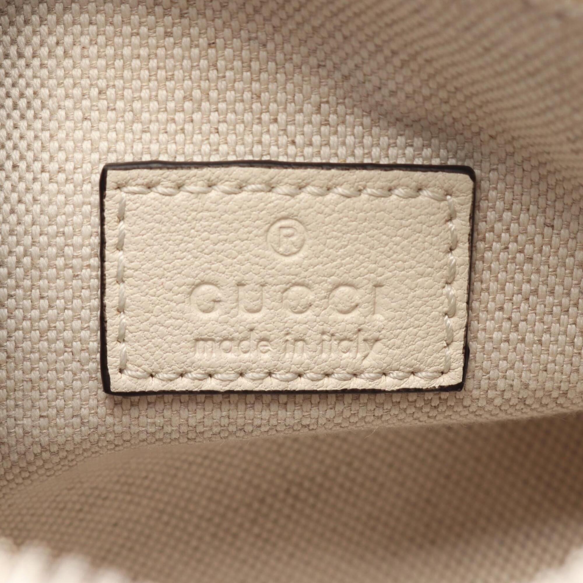 Gucci Ivory Leather Handbag Shoulder Bag (Pre-Owned)