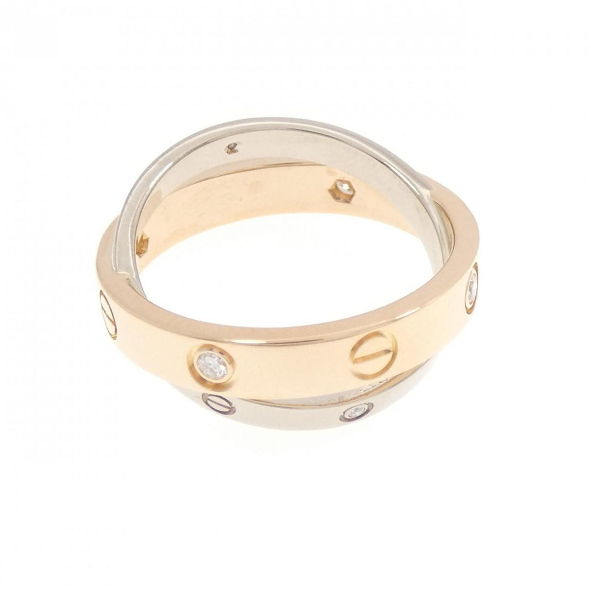 Cartier Pink Gold (18K) White Gold (18K) Band Ring (Pre-Owned)