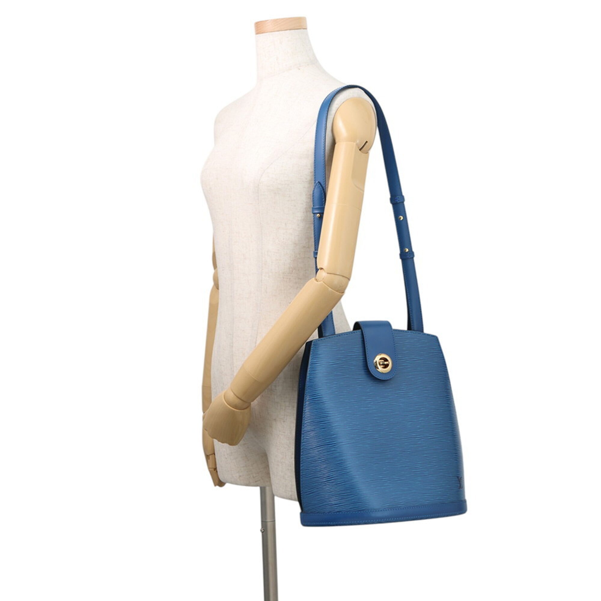 Louis Vuitton Toledo Blue Epi Leather Handbag Shoulder Bag (Pre-Owned)