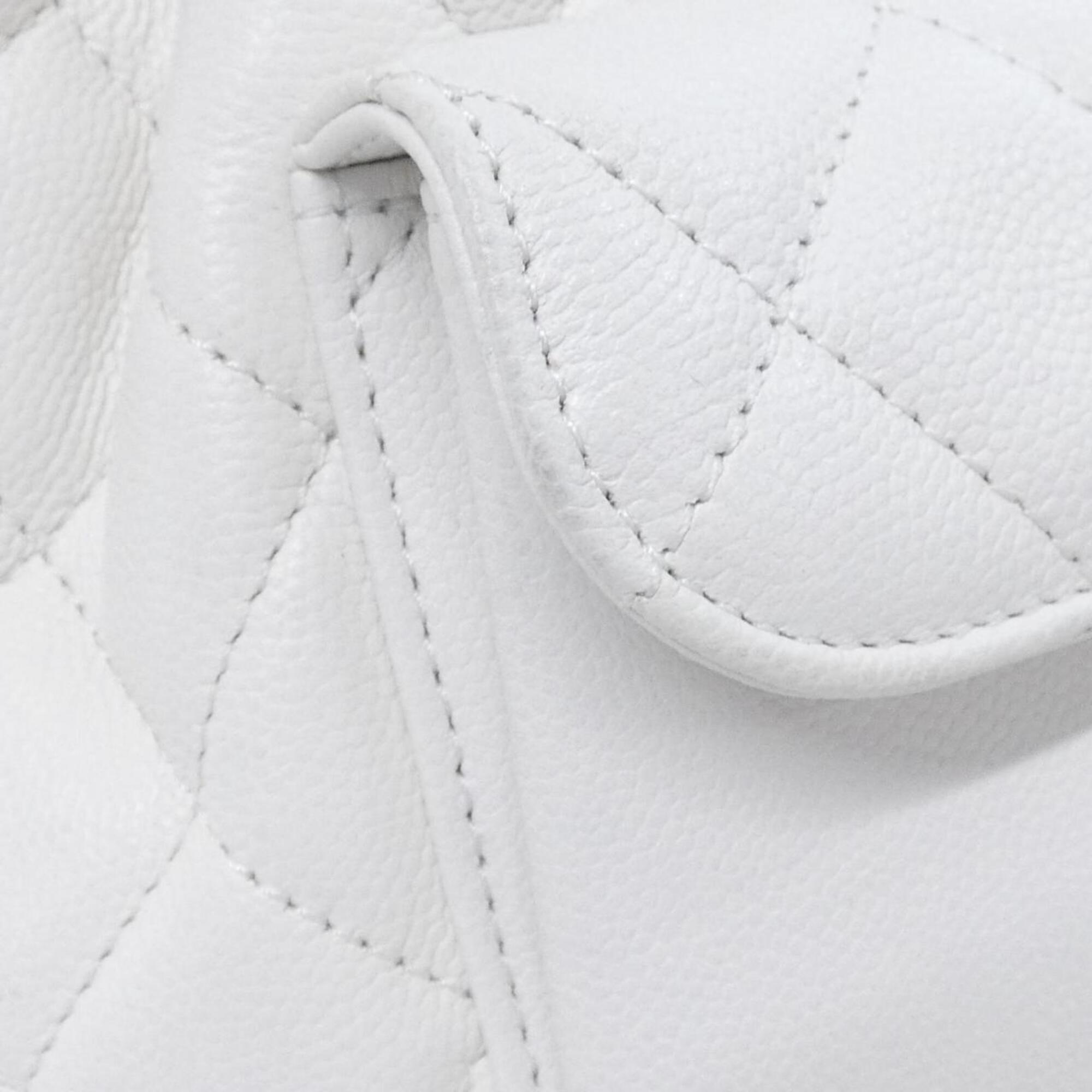 Chanel White Grained Calfskin Backpack (Pre-Owned)
