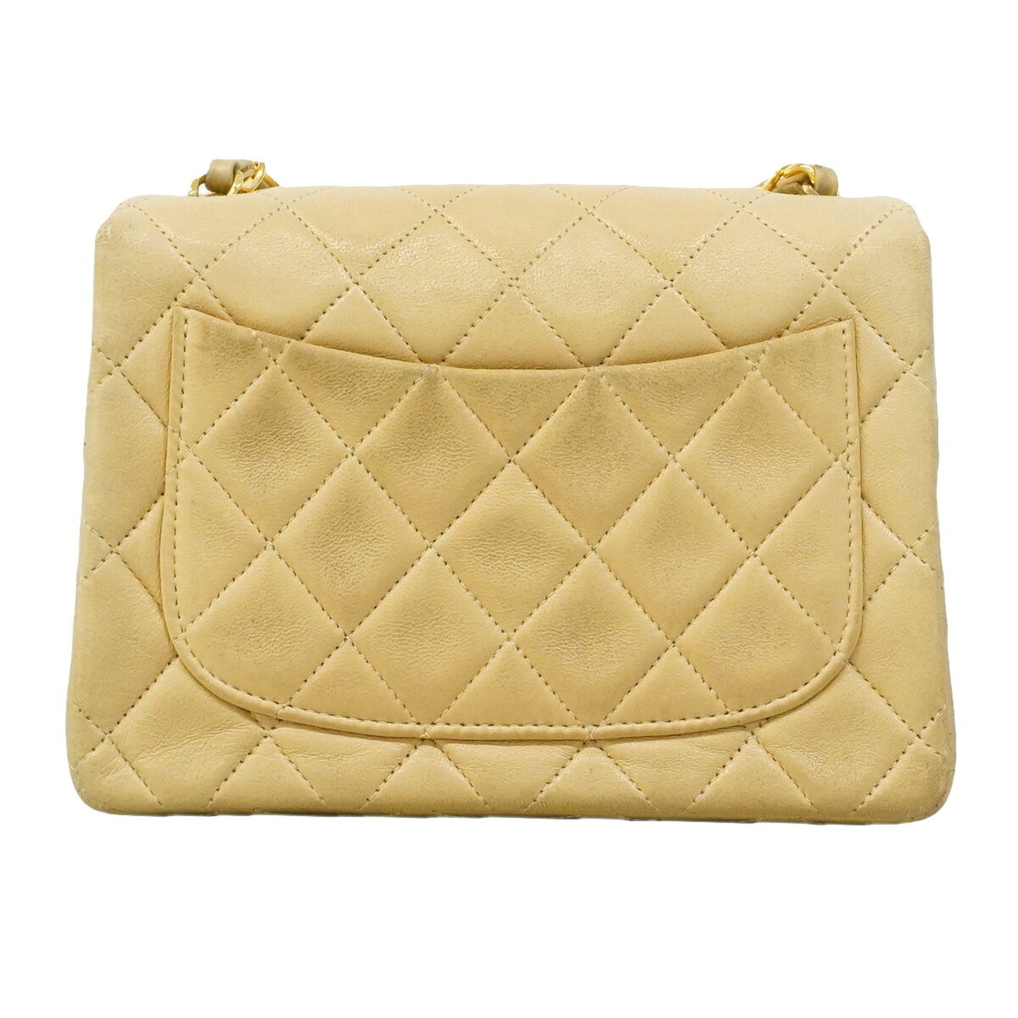 Chanel Beige Leather Shoulder Bag (Pre-Owned)