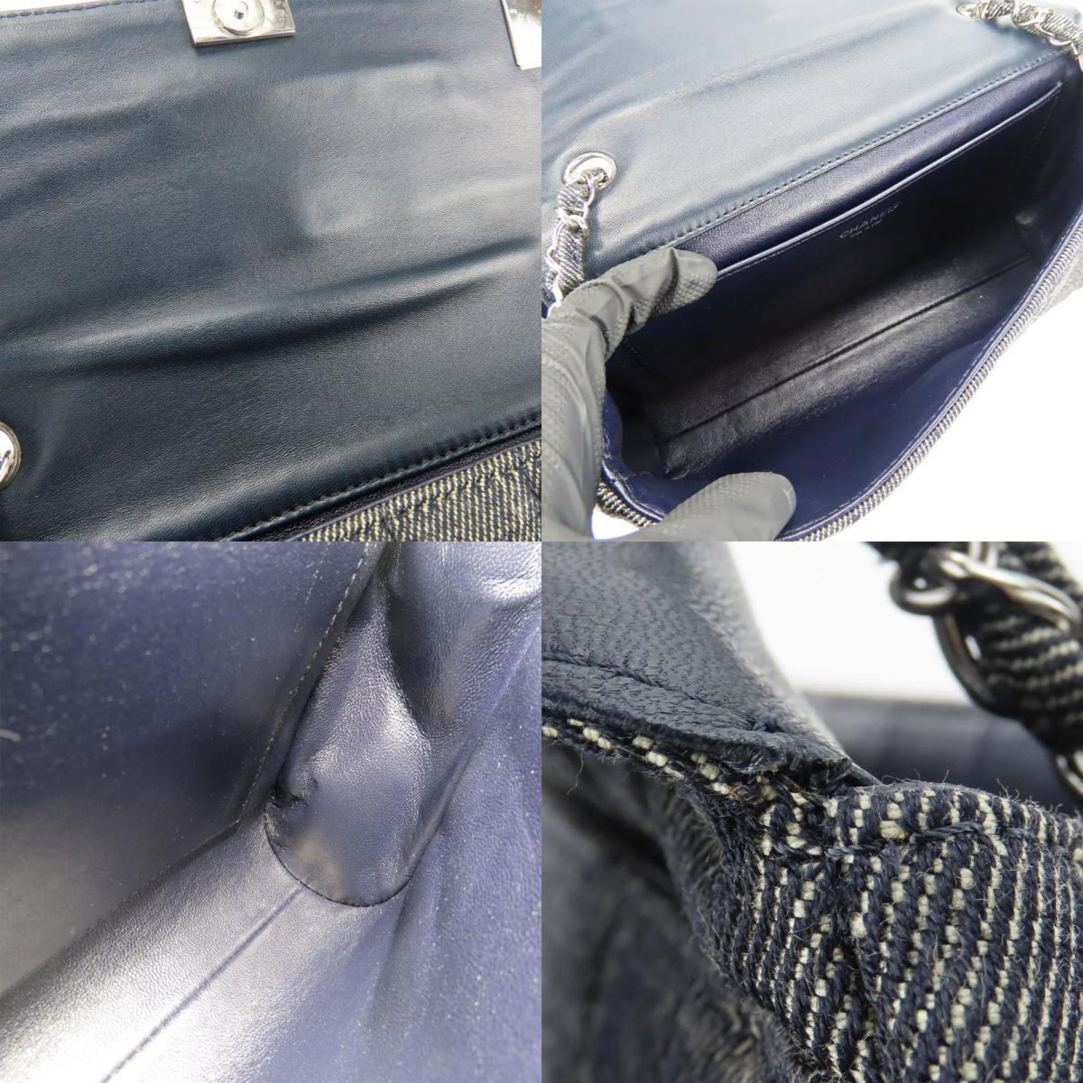 Chanel Navy Denim Shoulder Bag (Pre-Owned)
