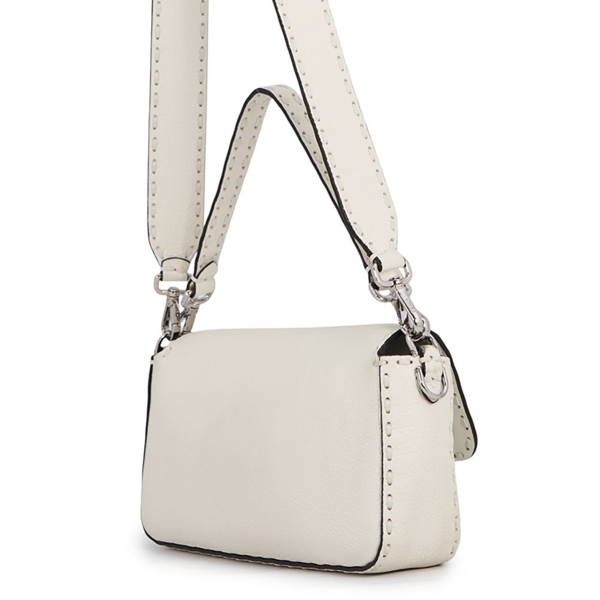 Fendi Selleria White Leather Handbag (Pre-Owned)