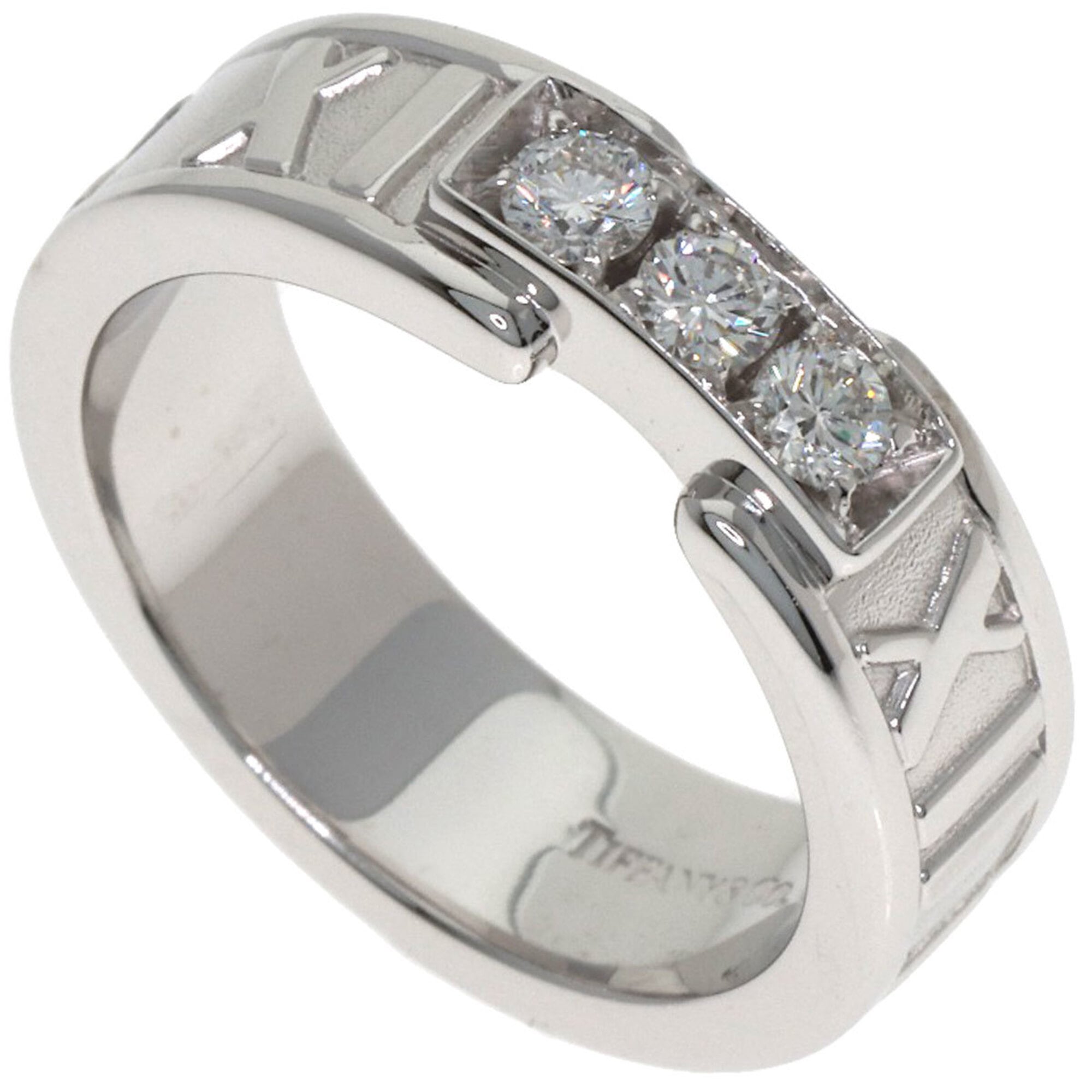 Tiffany Atlas White Gold (18K) Band Ring (Pre-Owned)