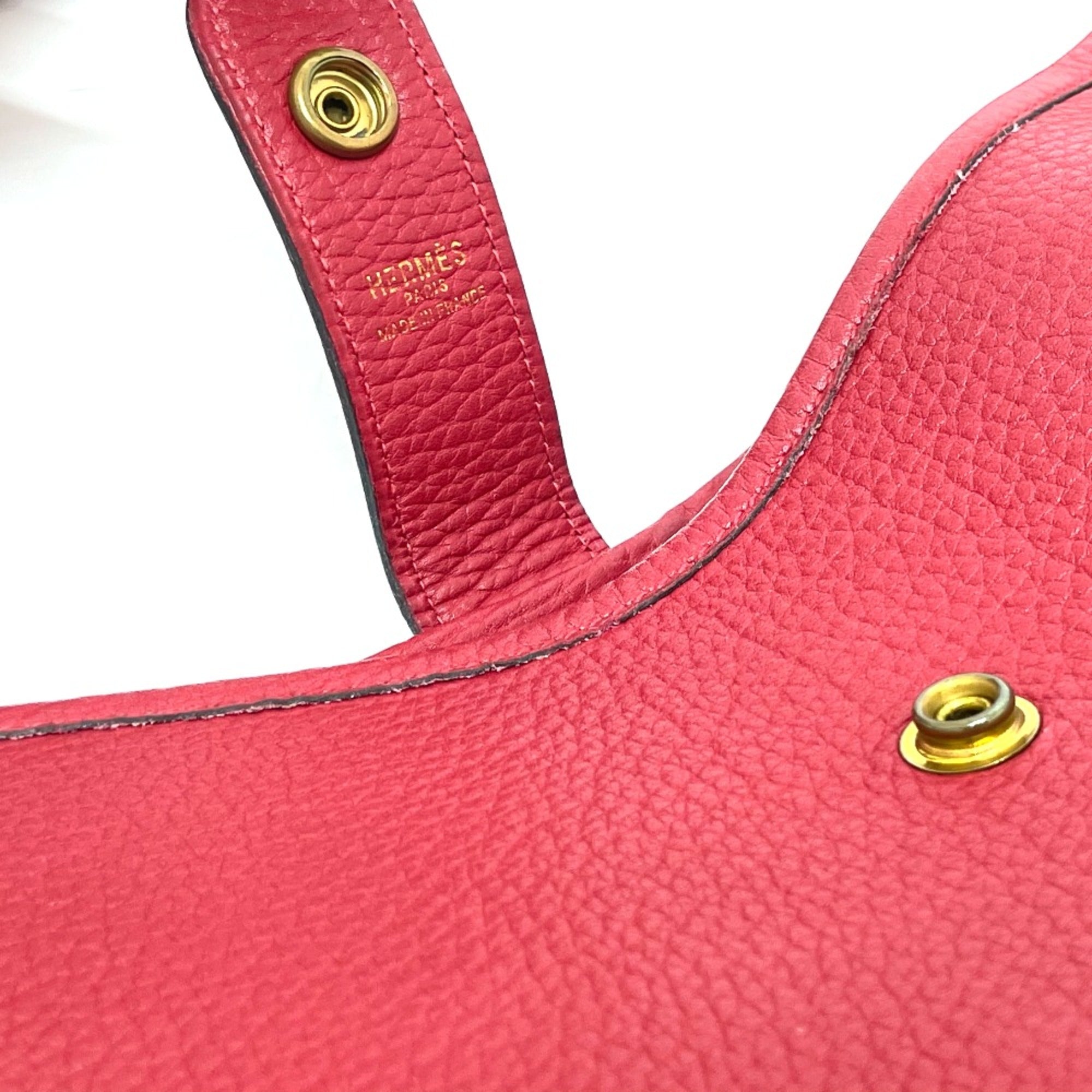 Hermes Red Leather Shoulder Bag (Pre-Owned)