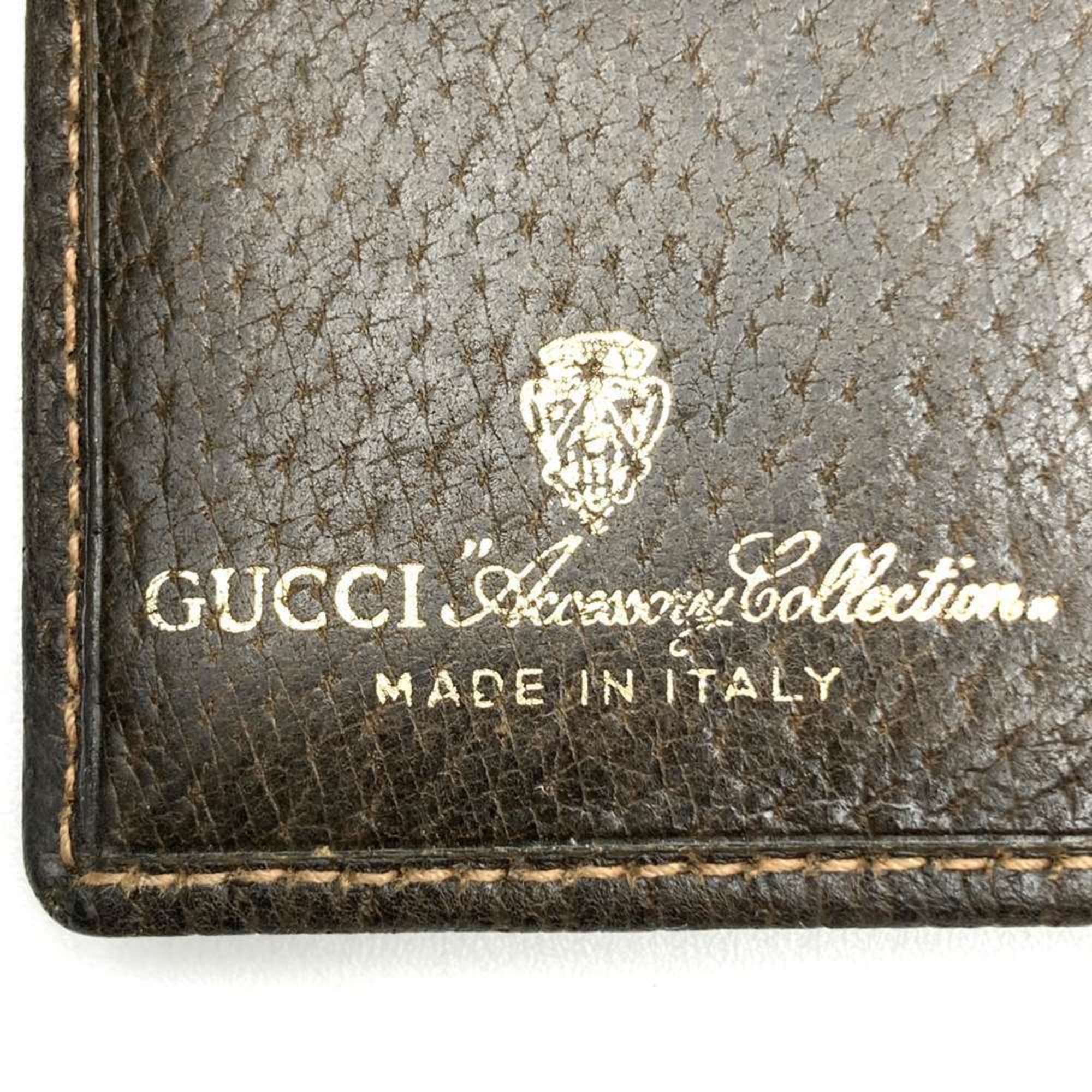 Gucci Brown Gg Supreme Leather Wallet (Bi-Fold) (Pre-Owned)