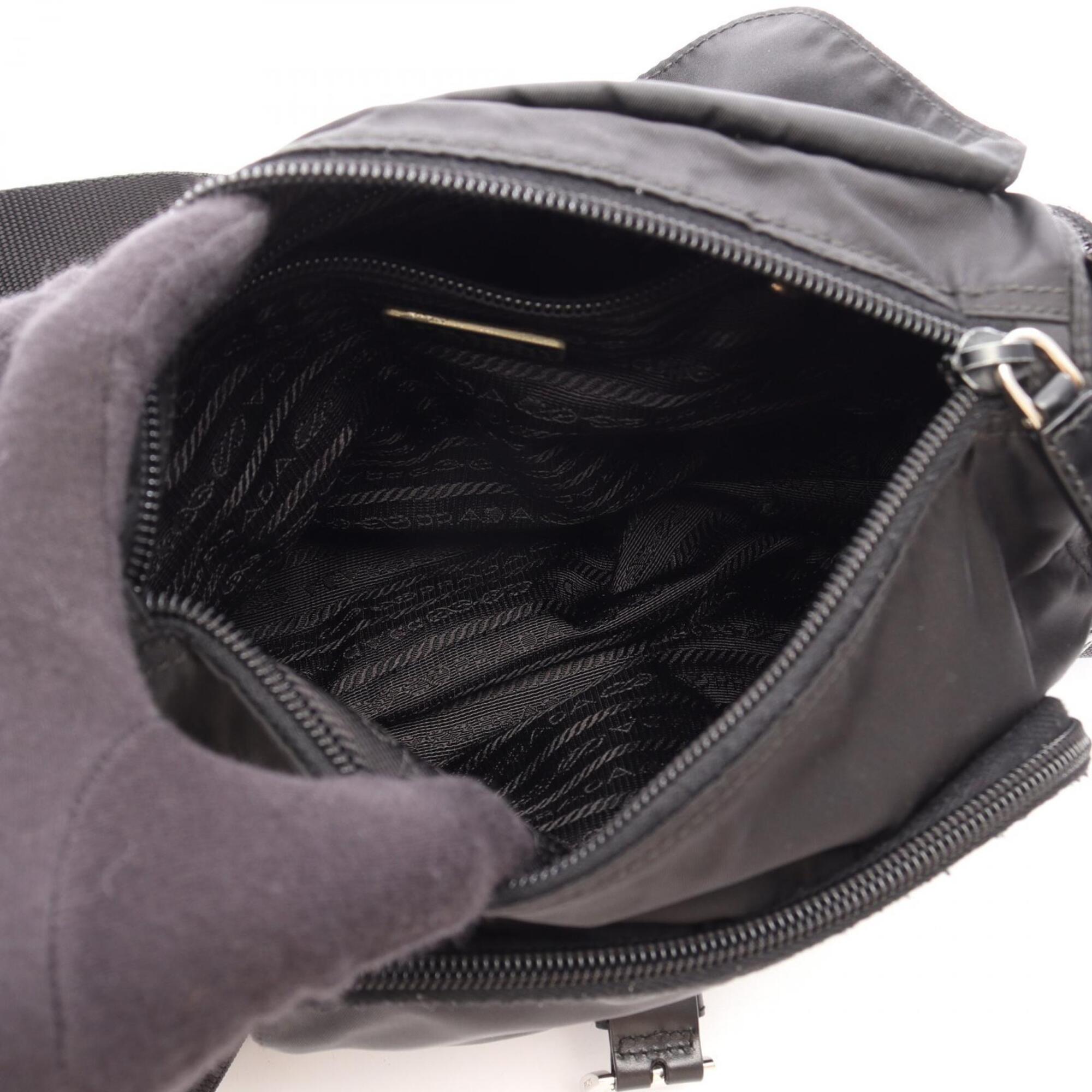Prada Black Nylon Handbag Shoulder Bag (Pre-Owned)