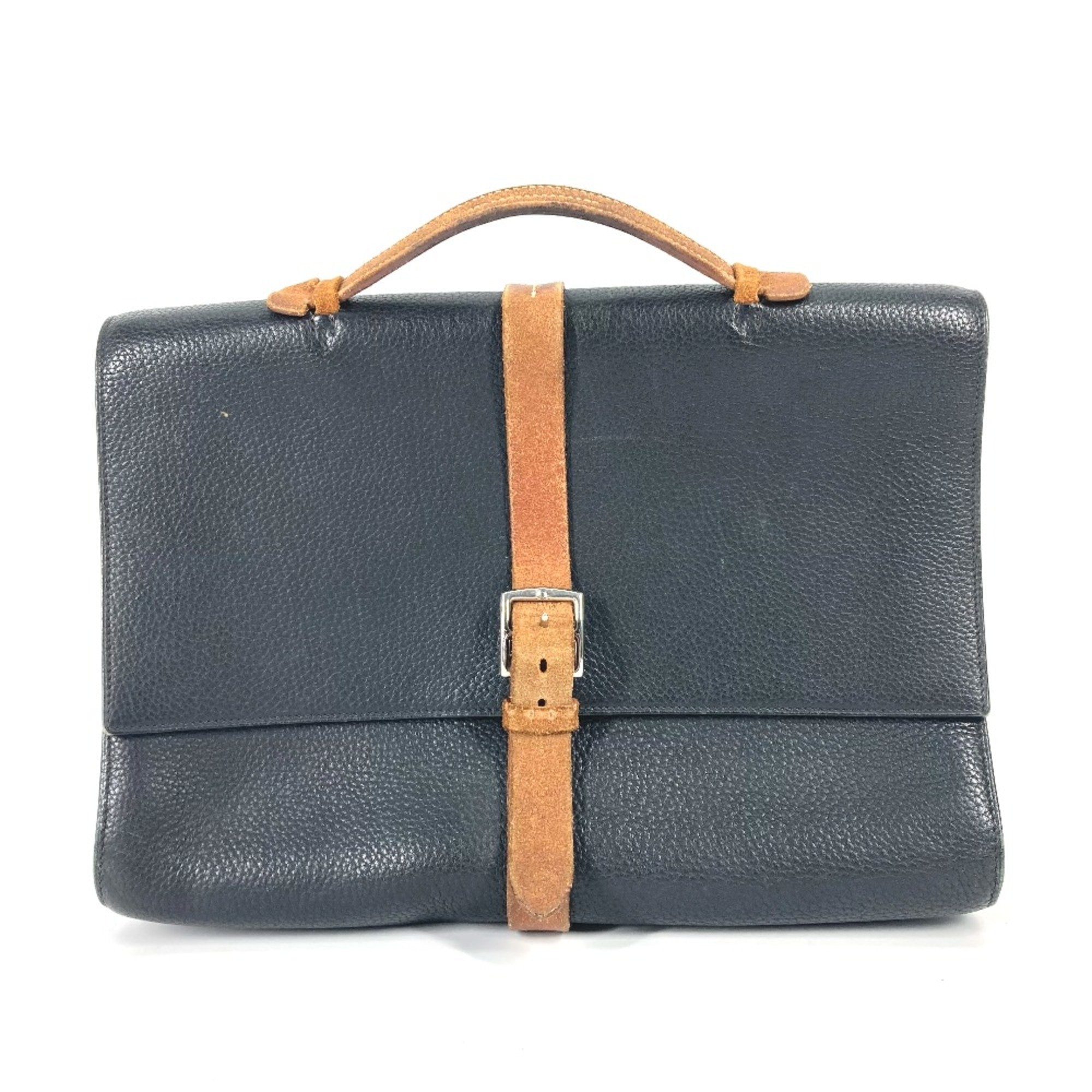 Hermes Black Leather Briefcase (Pre-Owned)