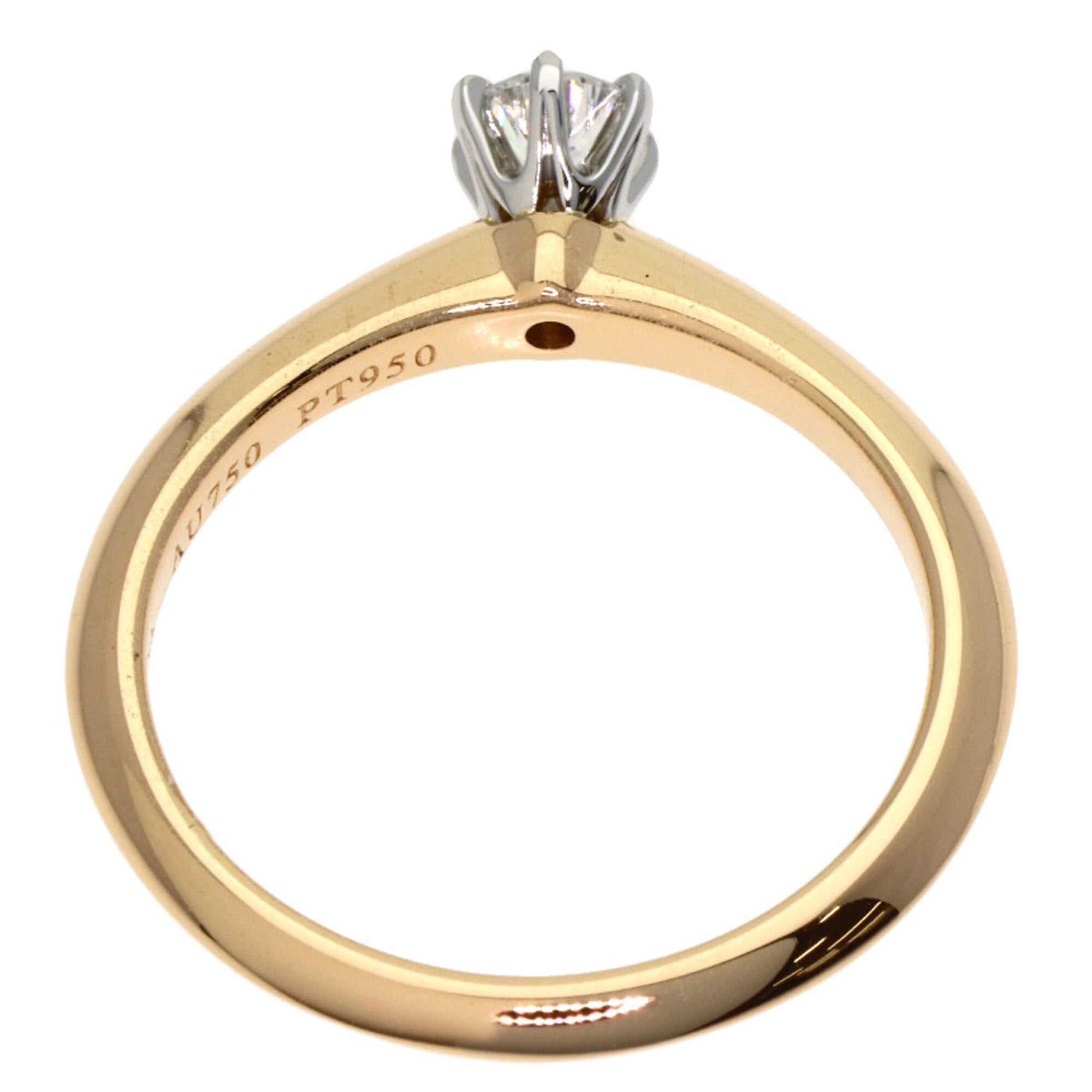Tiffany Pink Gold Platinum Pink Gold (18K) Platinum 950 Band Ring (Pre-Owned)