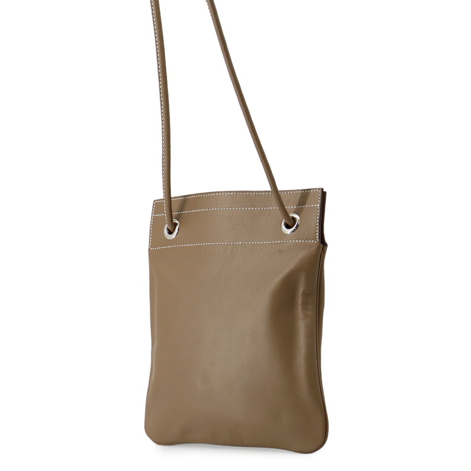 Hermes Etoupe Gray Swift Leather Shoulder Bag (Pre-Owned)