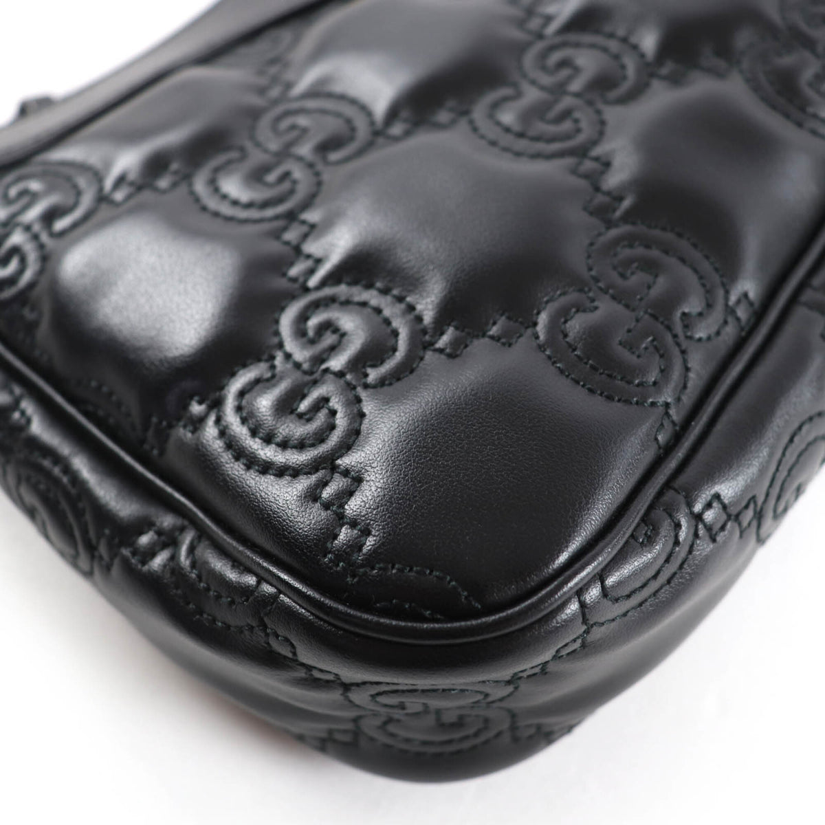 Gucci Black Leather Handbag Shoulder Bag (Pre-Owned)