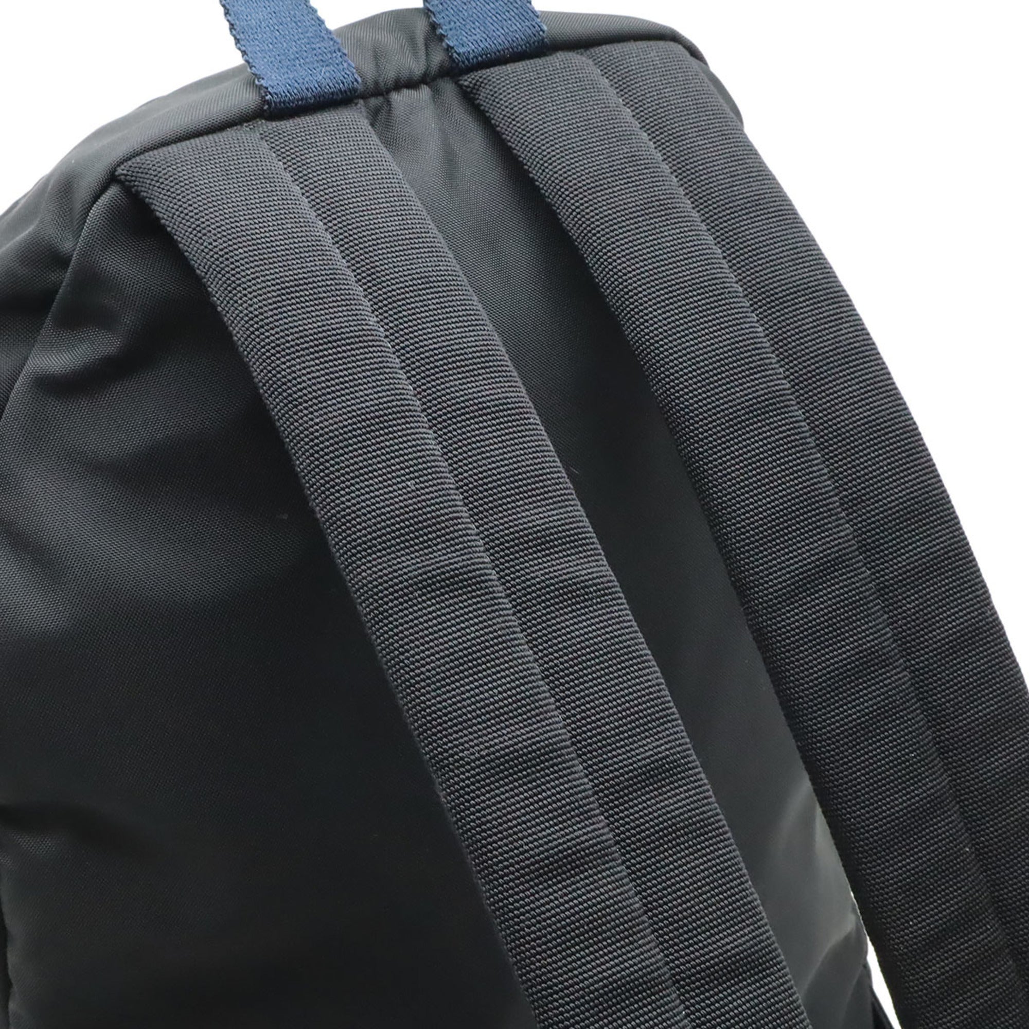Balenciaga Black Navy White Nylon Canvas Backpack (Pre-Owned)