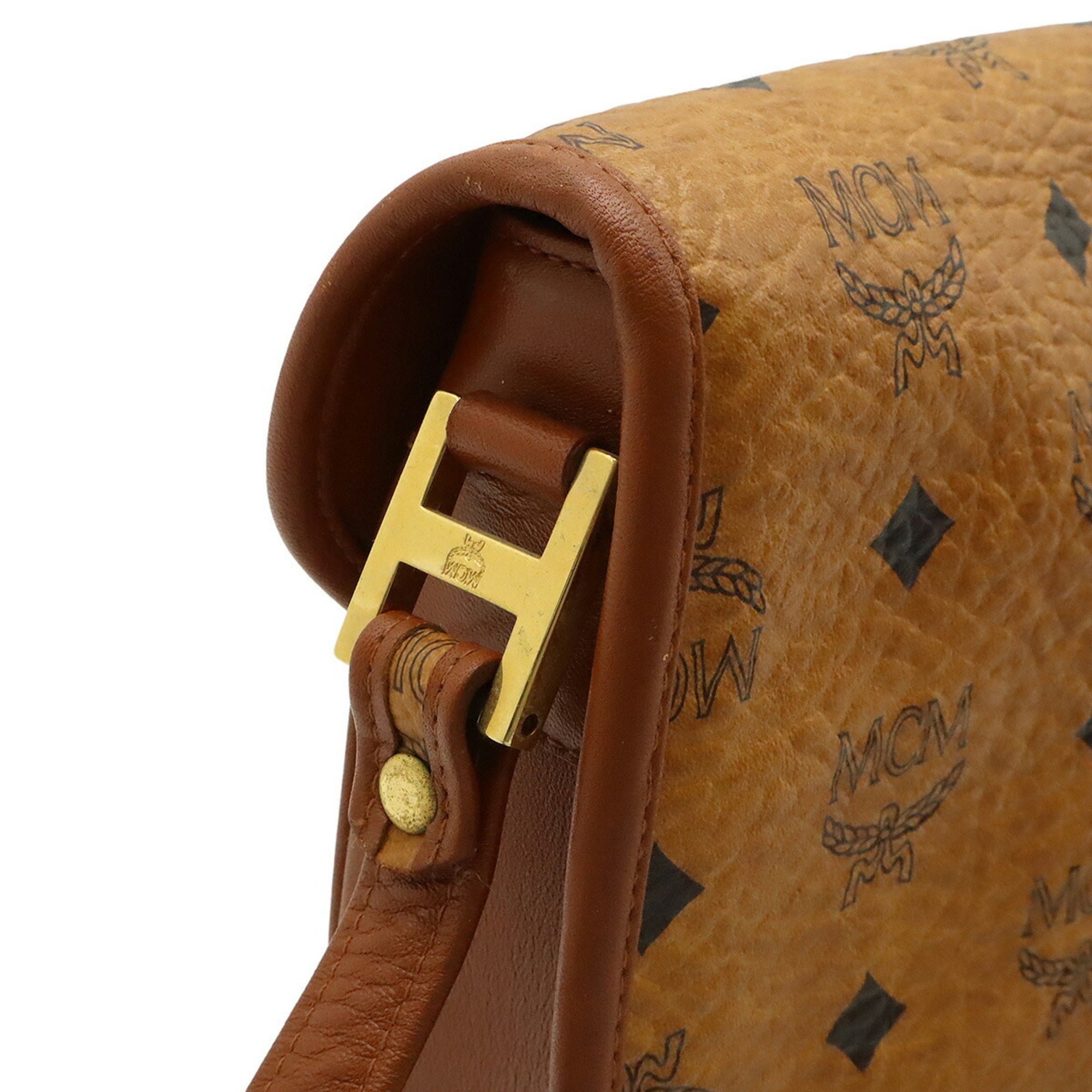 Mcm Brown Pvc Leather Pochette Shoulder Bag (Pre-Owned)