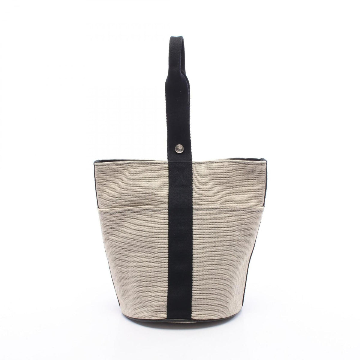 Hermes Beige Black Toile H Handbag (Pre-Owned)