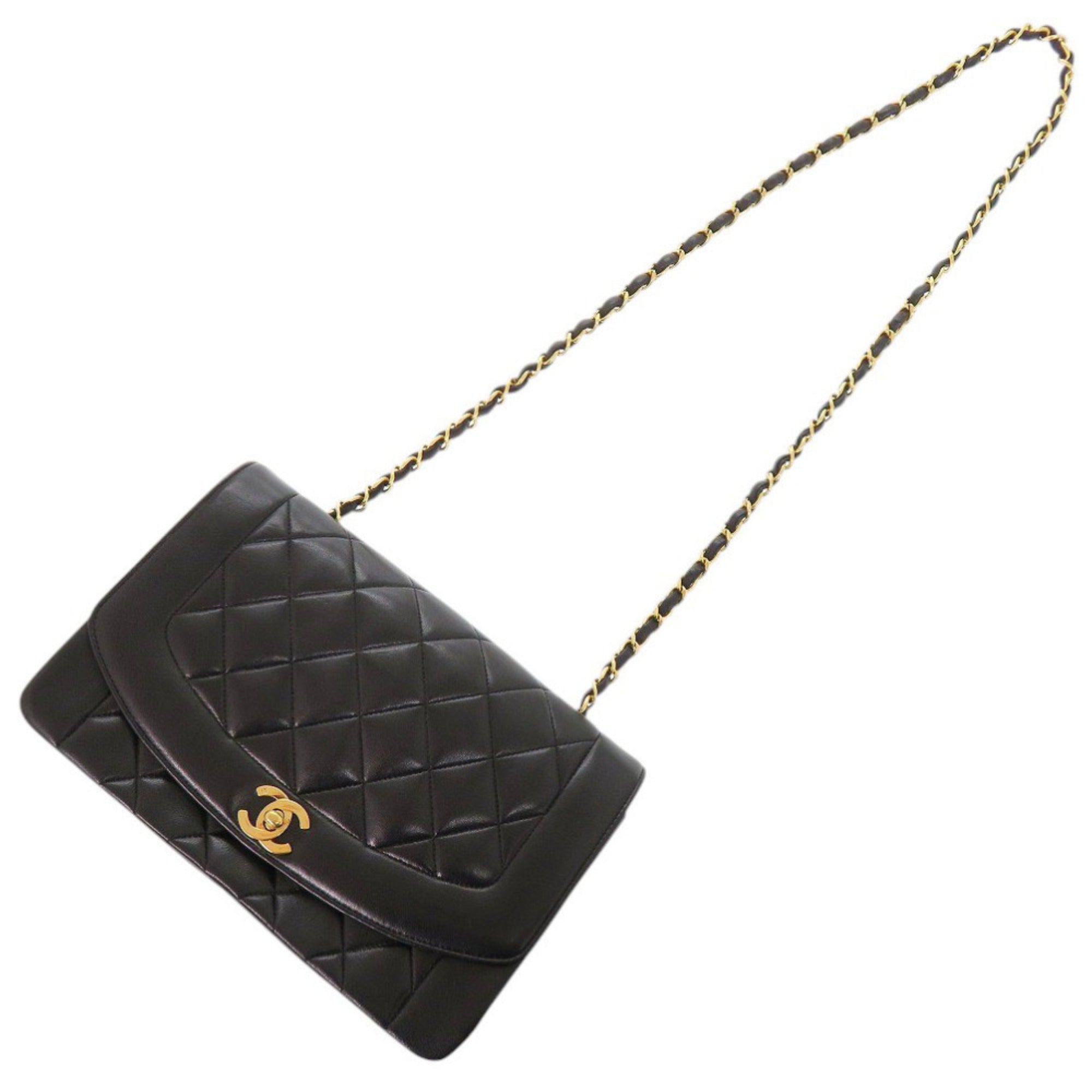 Chanel Black Leather Shoulder Bag (Pre-Owned)