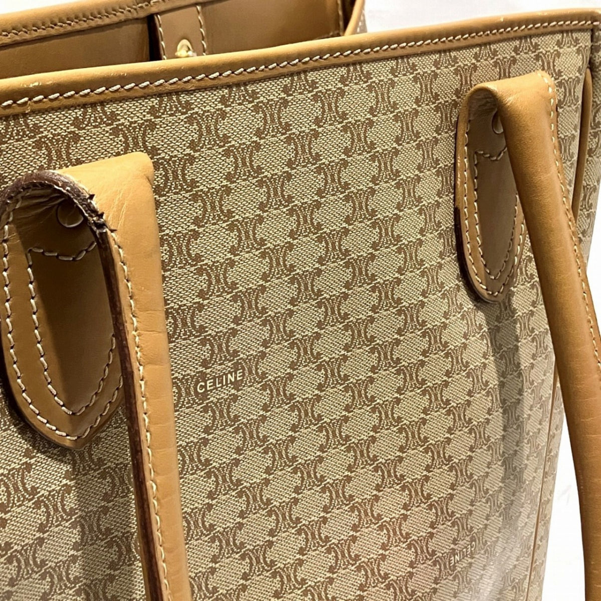 Celine Beige Pvc Shoulder Bag (Pre-Owned)