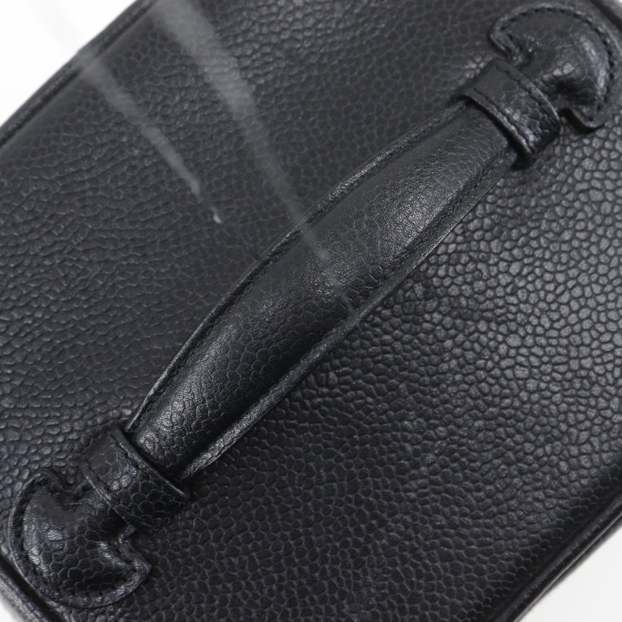 Chanel Black Grained Calfskin Handbag Pouch (Pre-Owned)