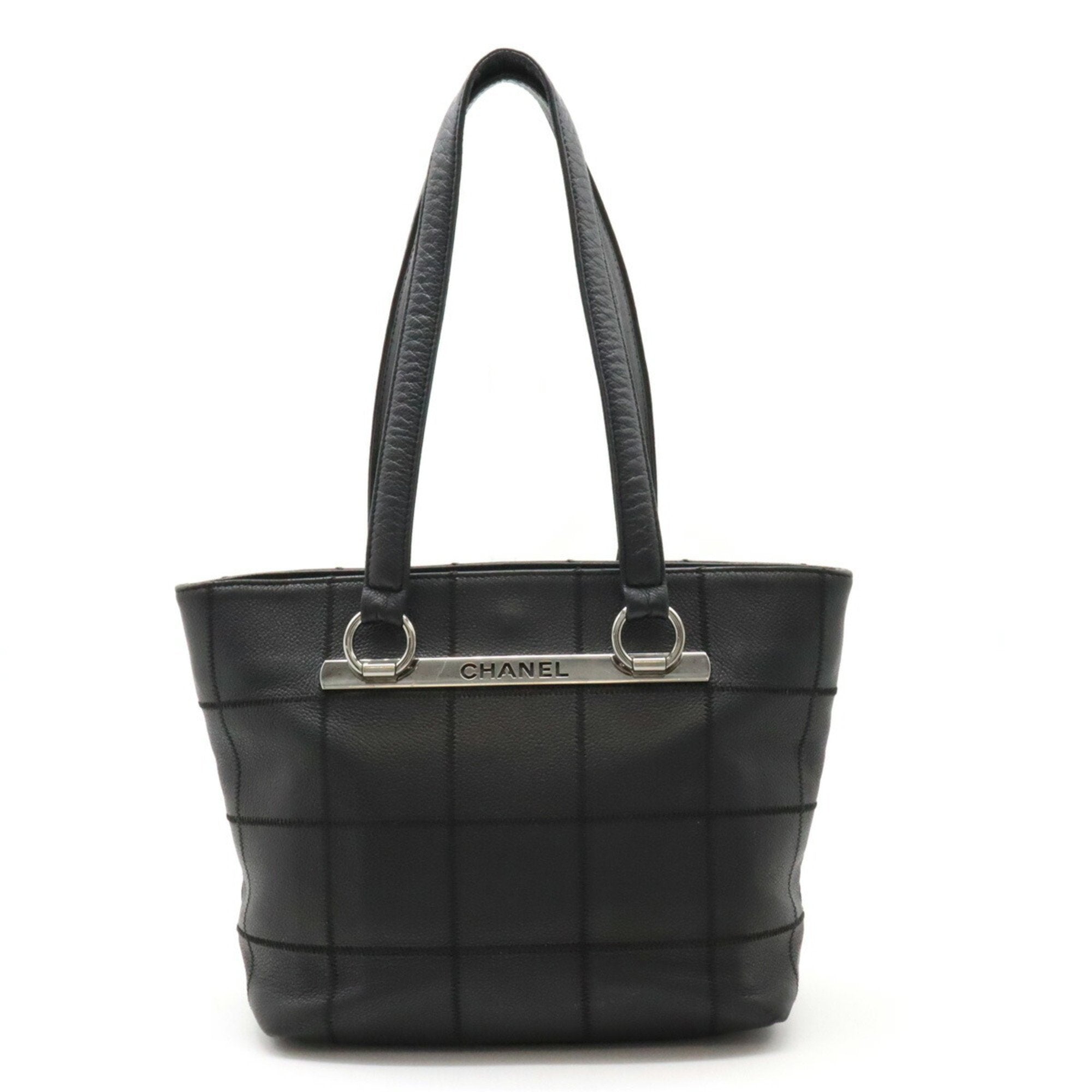 Chanel Black Leather Tote Bag (Pre-Owned)