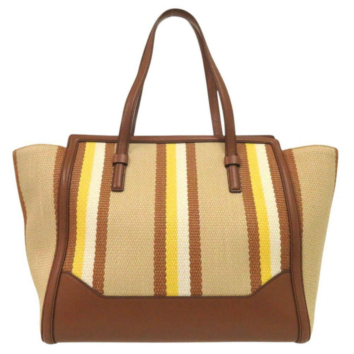 Salvatore Ferragamo Multi-Color Leather Canvas Tote Bag (Pre-Owned)