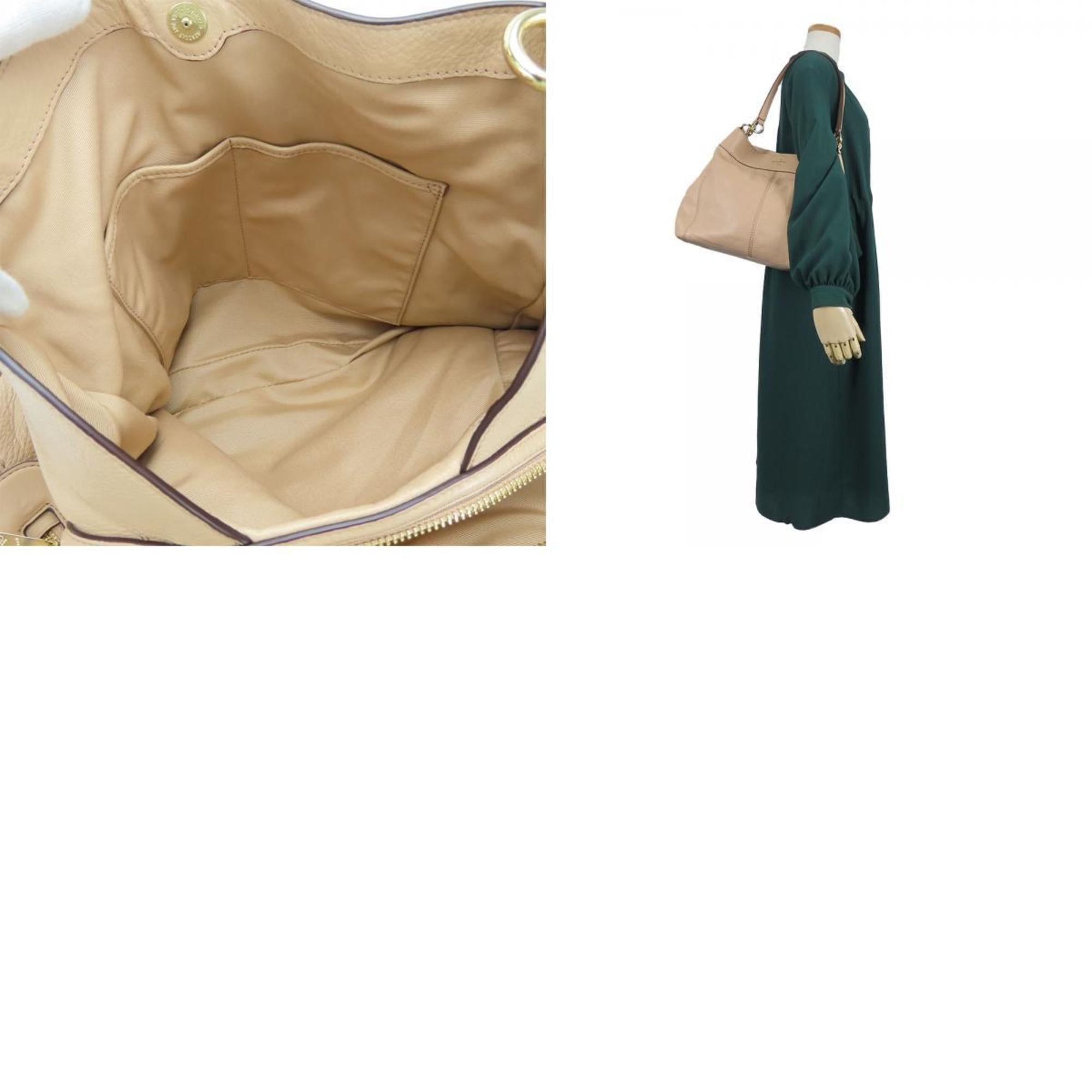 Coach Pink Beige Leather Tote Bag (Pre-Owned)