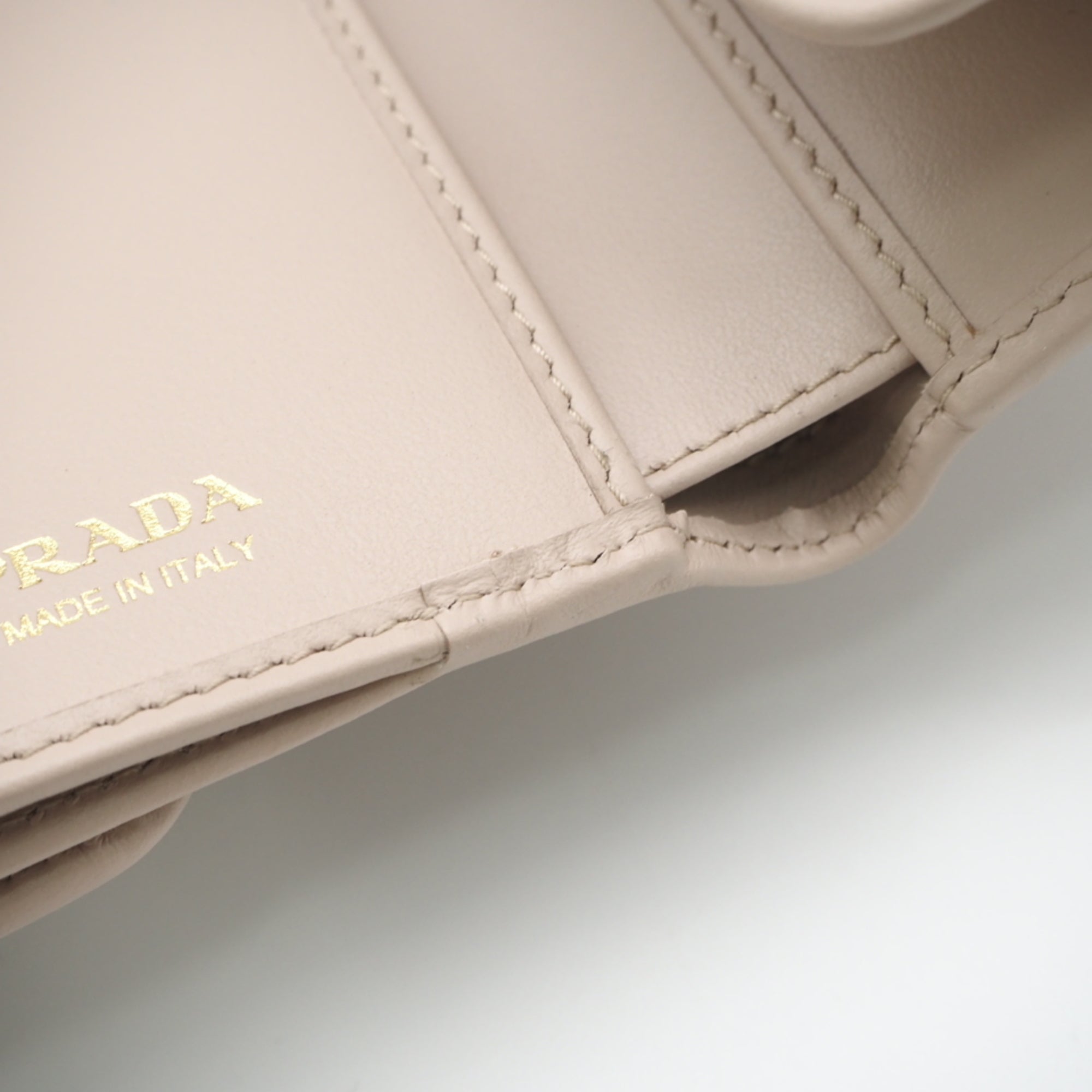 Prada Pink Leather Wallet (Tri-Fold) (Pre-Owned)
